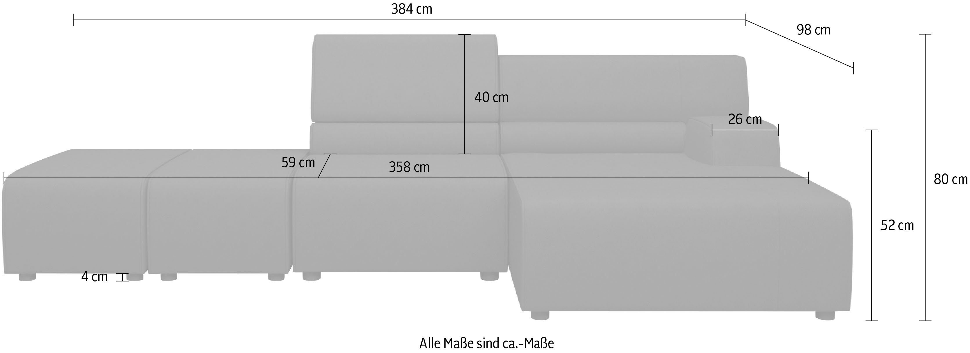 Egoitaliano Ecksofa Babouche, Designsofa mit außergewöhnlichem Sitzkomfort zum Wohlfühlen
