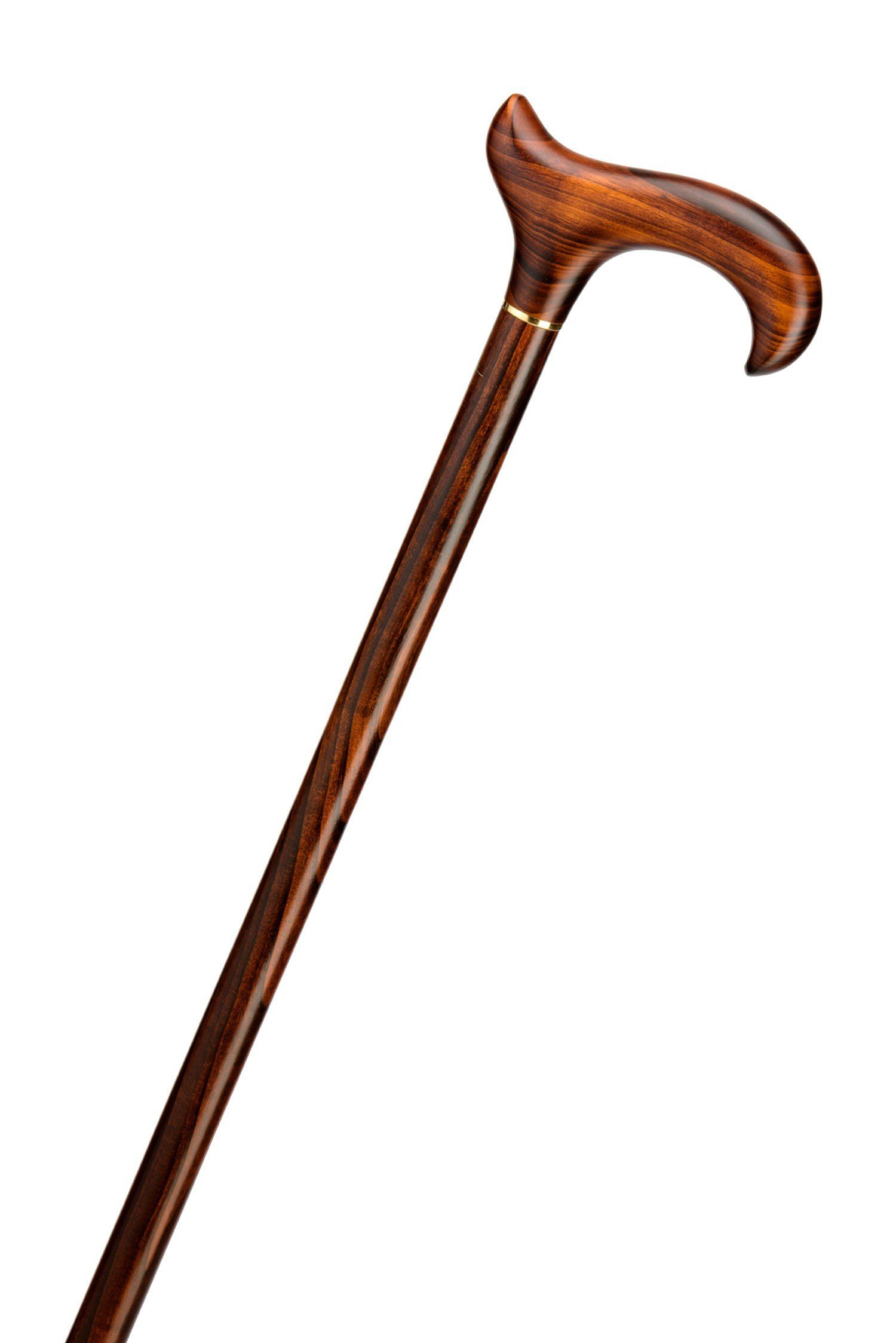 Stockshop Gehstock Design Gehstock EXCLUSIV KIRSCHBAUM, eleganter Derbygriff und Stock