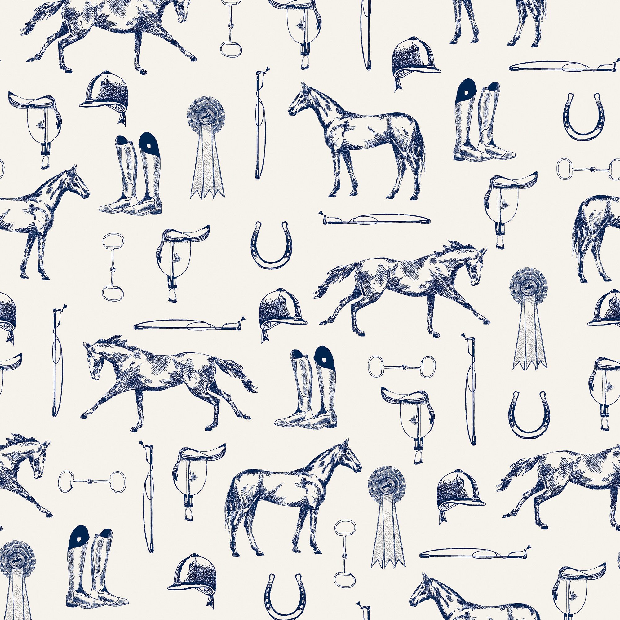 Joules Vliestapete Pferd Skizziert, glatt, animal print, (1 St), Design Tapeten