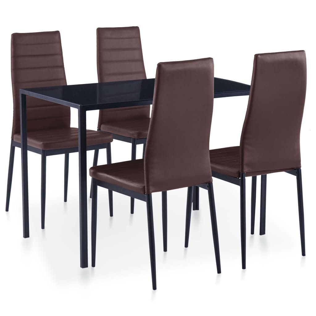 vidaXL Essgruppe 5-tlg. Essgruppe Braun, (4-tlg)