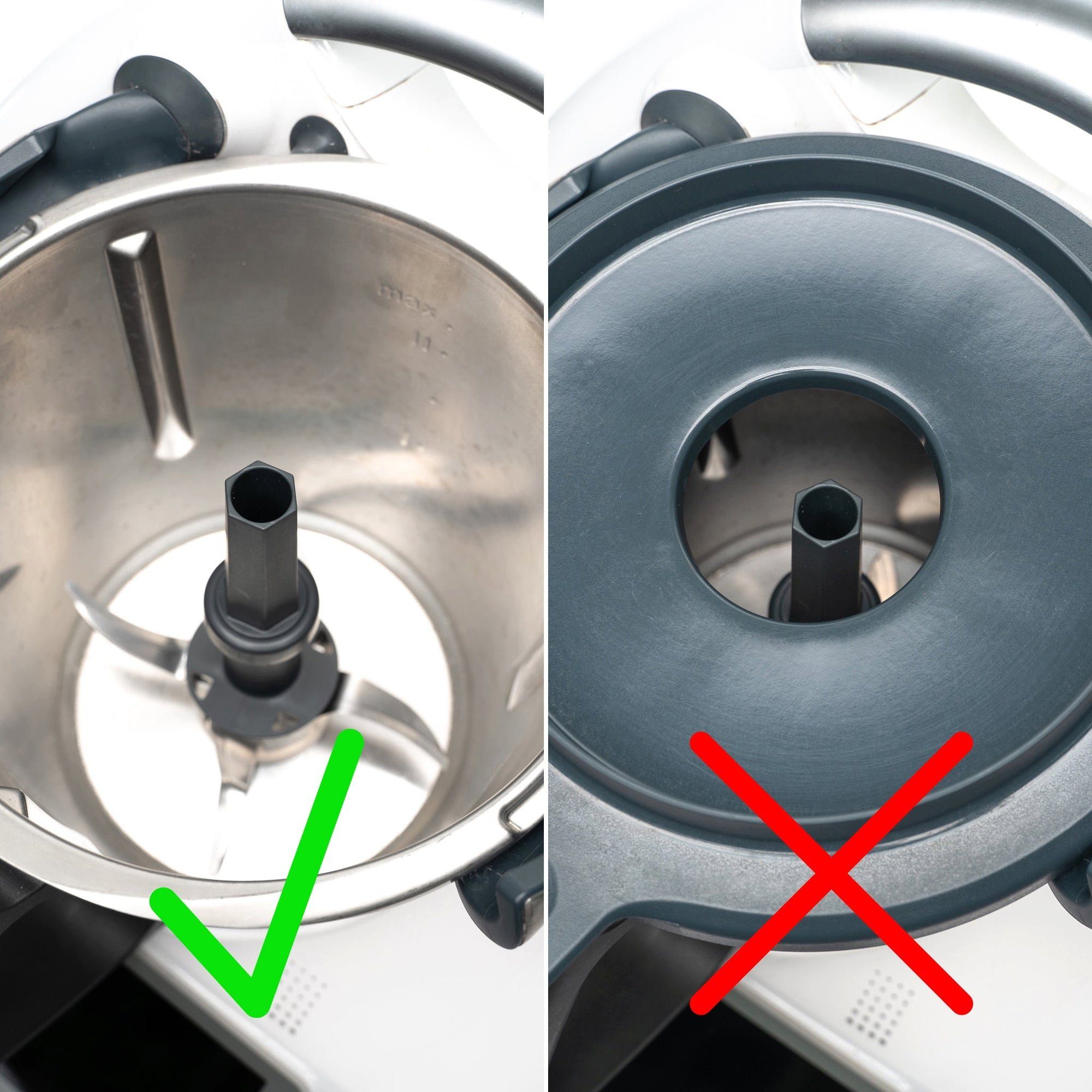 Mixcover Küchenmaschinen-Adapter mixcover Ersatzteil für Saftpresse/Zitruspresse kompatibel mit Thermomix TM6 & TM5: kurzer Stab