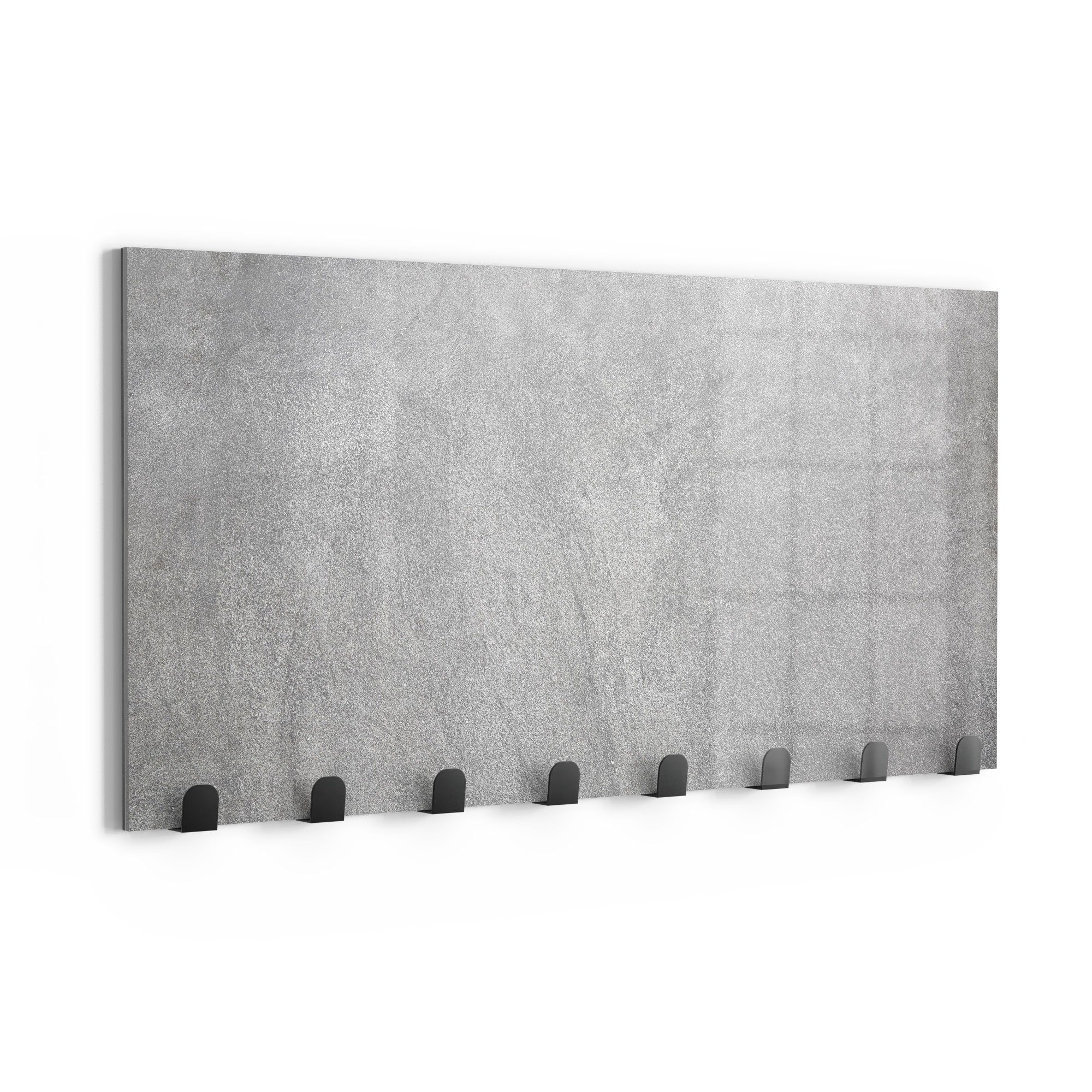 Kleiderhaken beschreibbar Steinmauer', Paneel magnetisch 'Verputzte Garderobe DEQORI Glas