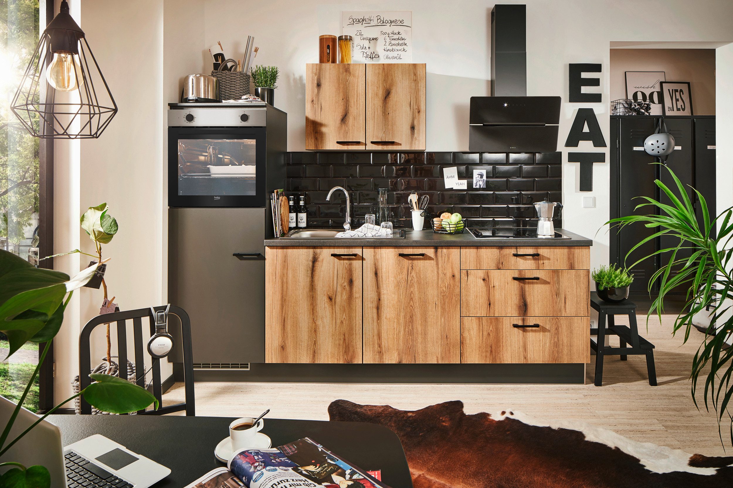 pino Küchenzeile Varberg, individuell anpassbar, gratis Küchenplanung mit Profis, (Breite 260cm), vormontiert, wahlw. mit E-Geräten, Preis inkl. Lieferung