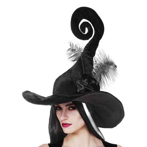 Boland Kostüm Hexenhut Traumhexe, Außergewöhnlich geformter Hut für Euer Hexen Kostüm