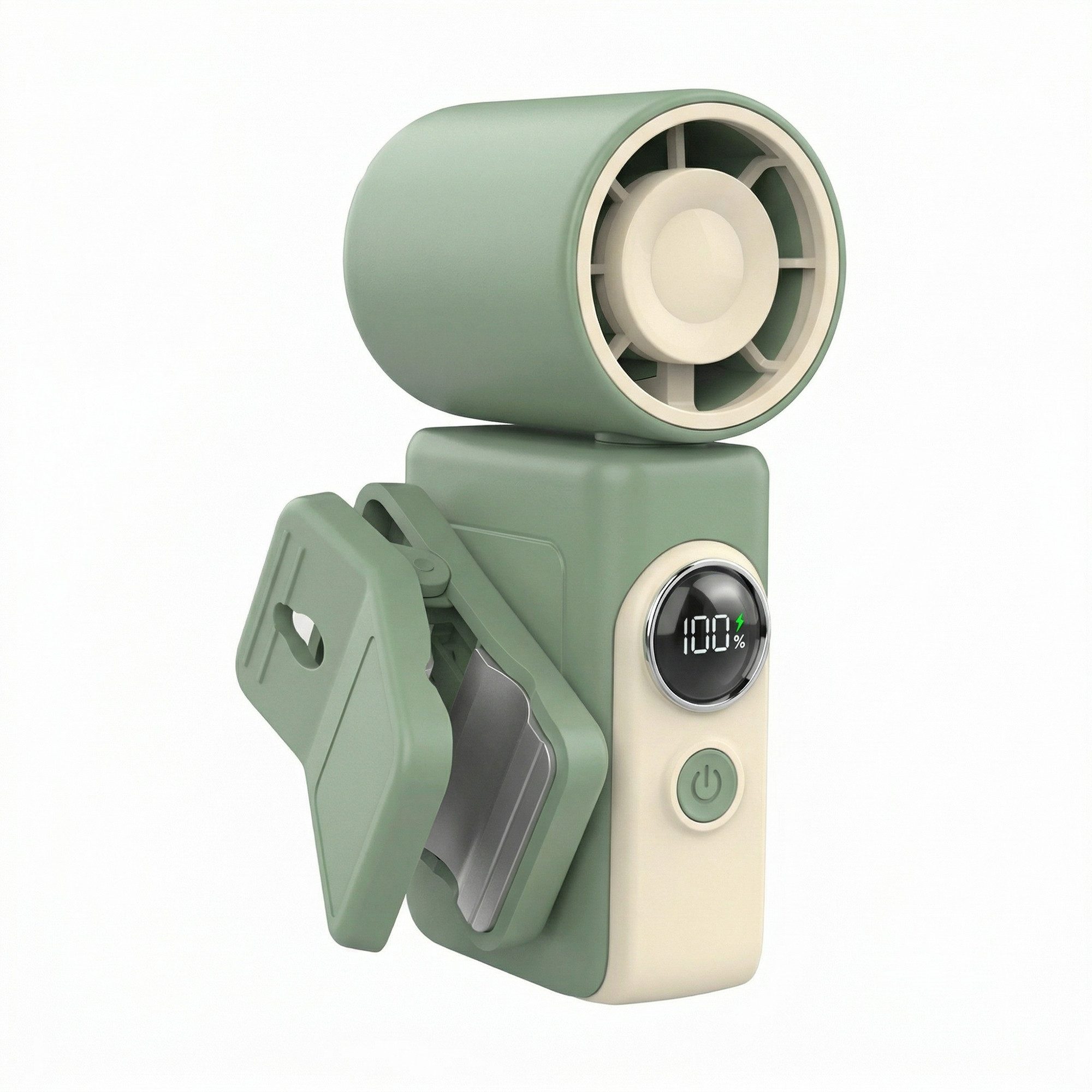 ANYSUN Handventilator 4-in-1 Mini Ventilator mit Clip wiederaufladbarer Akku Tischventilator, 4 Geschwindigkeiten Tragbarer Taschenventilator Ultra-leiser Lüfter