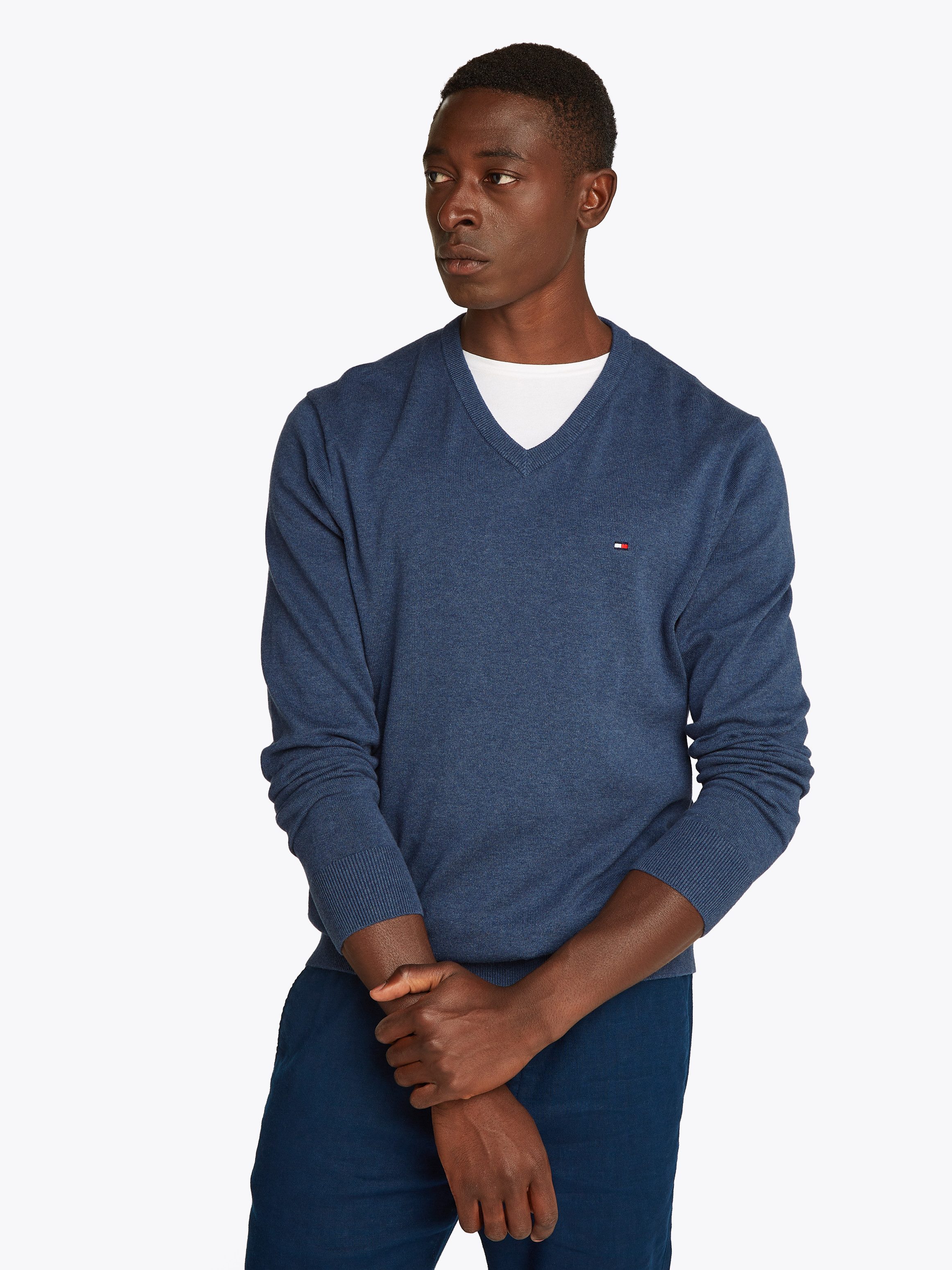 Tommy Hilfiger Strickpullover ESSENTIAL COTTON V günstig online kaufen