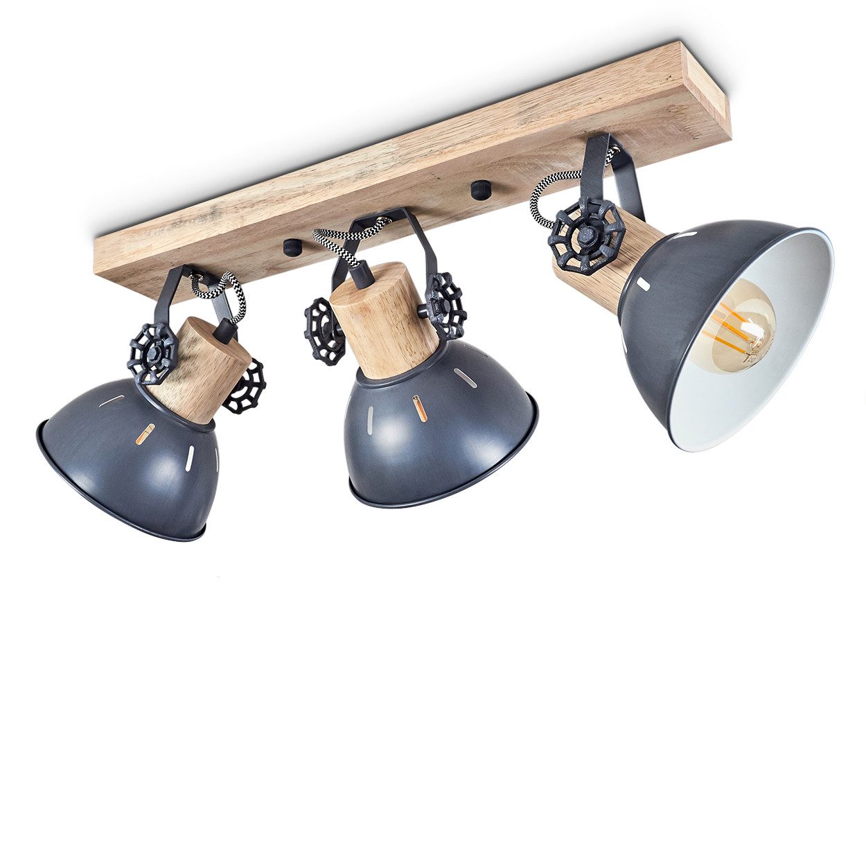hofstein Deckenleuchte »Cotes« Deckenlampe aus Metall/Holz günstig online kaufen