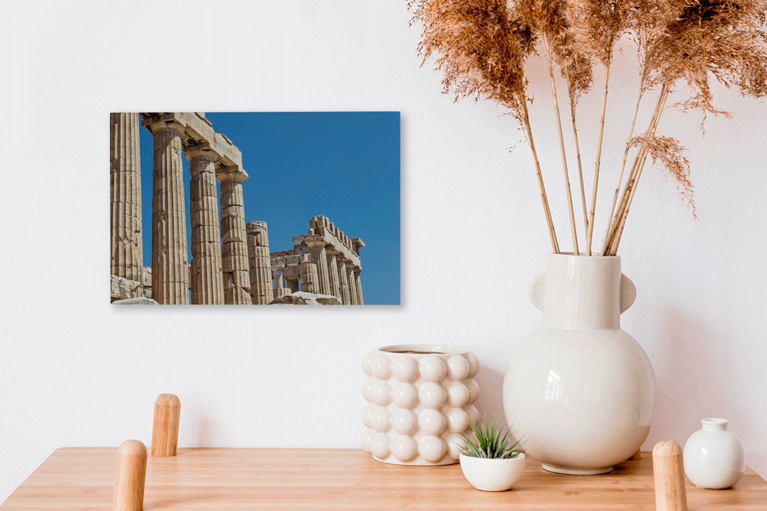 OneMillionCanvasses® Leinwandbild Ruinen des Parthenon, Aufhängefertig, (1 Leinwandbilder, Wanddeko, 30x20 cm St), Wandbild