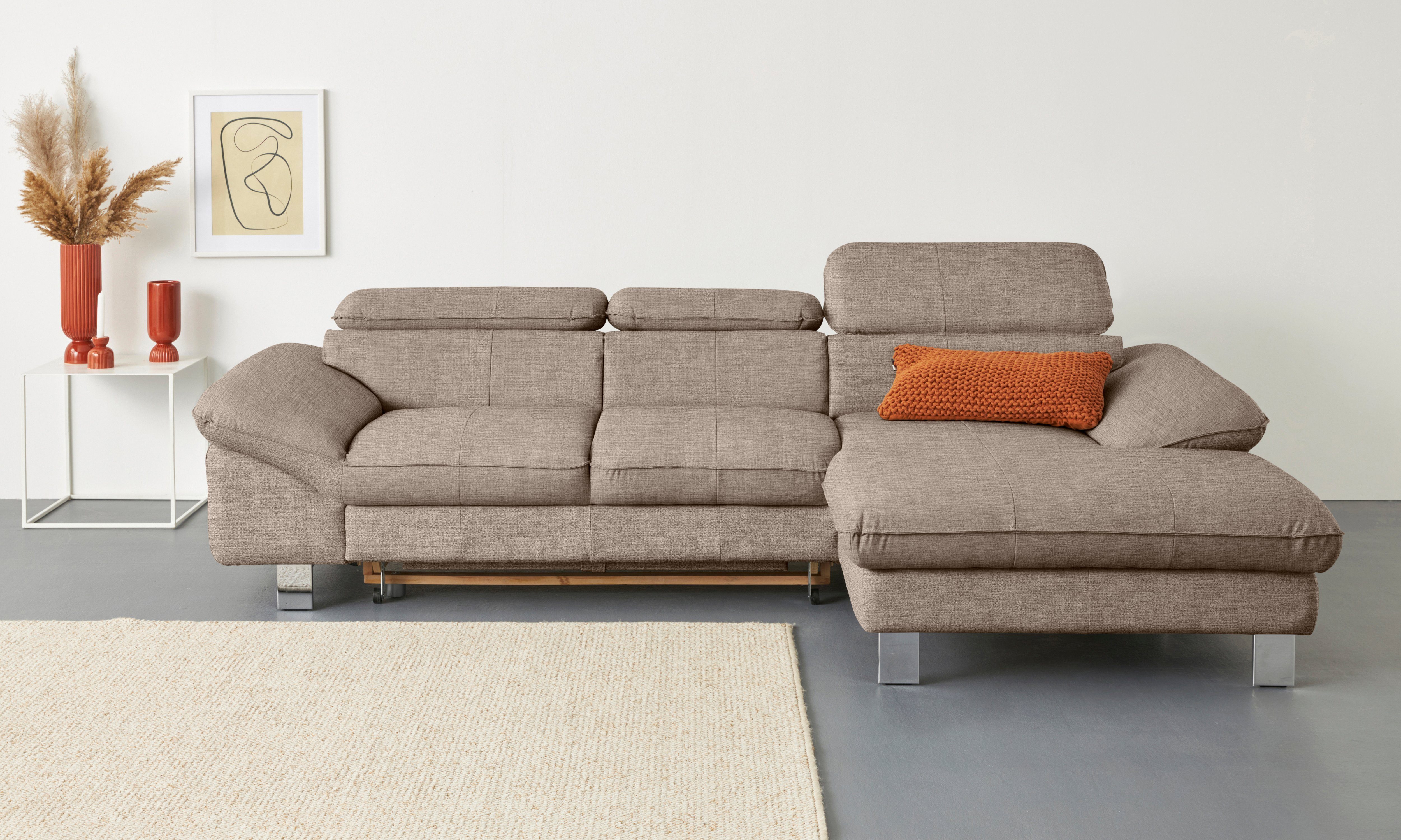 COTTA Ecksofa Driver L-Form, mit Kopfteilverstellung, wahlweise mit Bettfunktion & Bettkasten