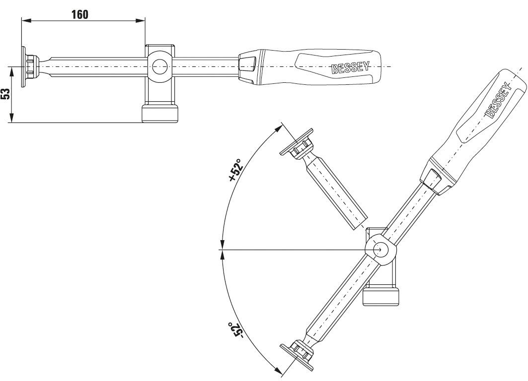 variabel Bessey Zwinge Bessey TW28AV Adapter