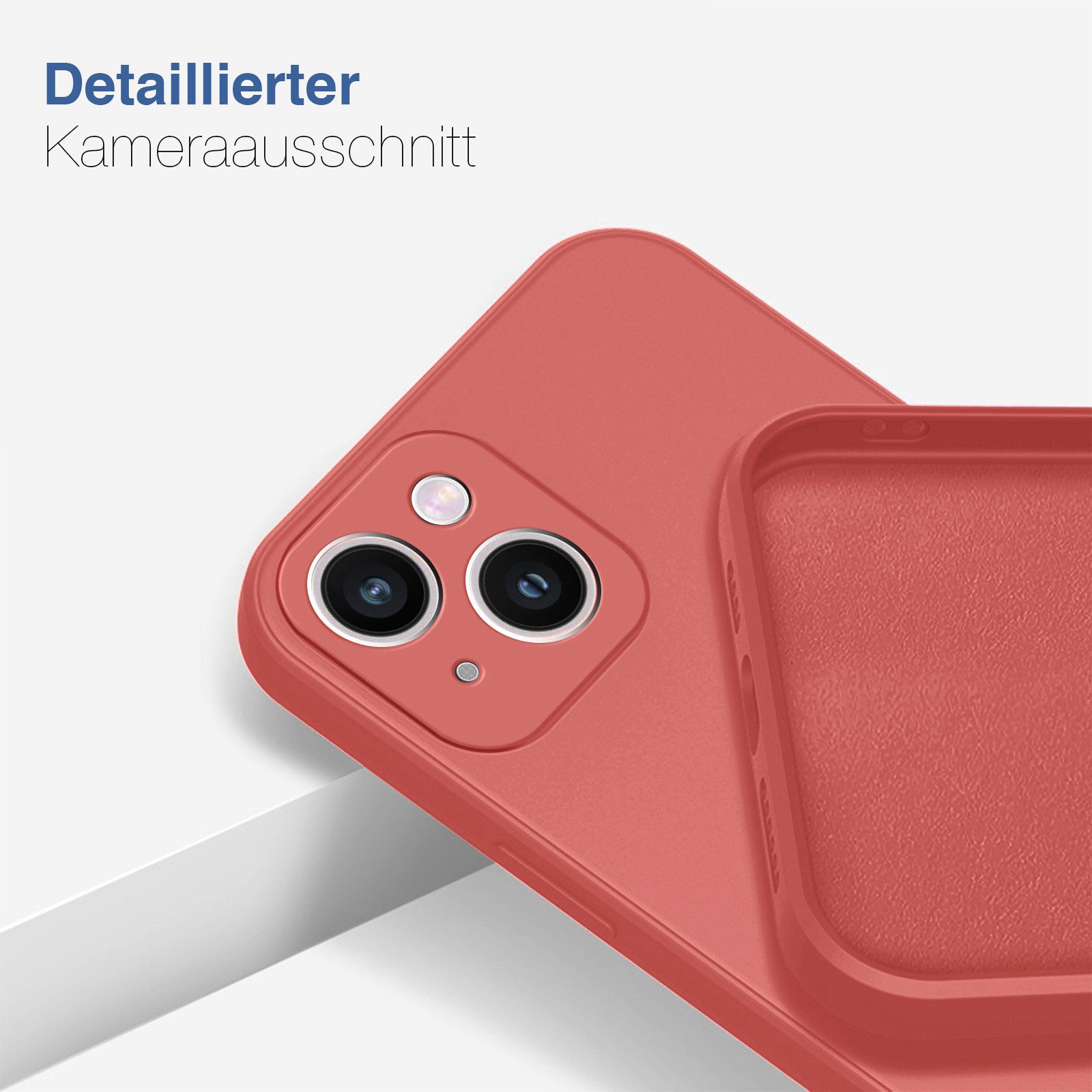 Tec-Expert Handyhülle SoftGrip Cover Hülle für Apple iPhone 13, Handy Case Bumper integrierter Kameraschutz flexibel