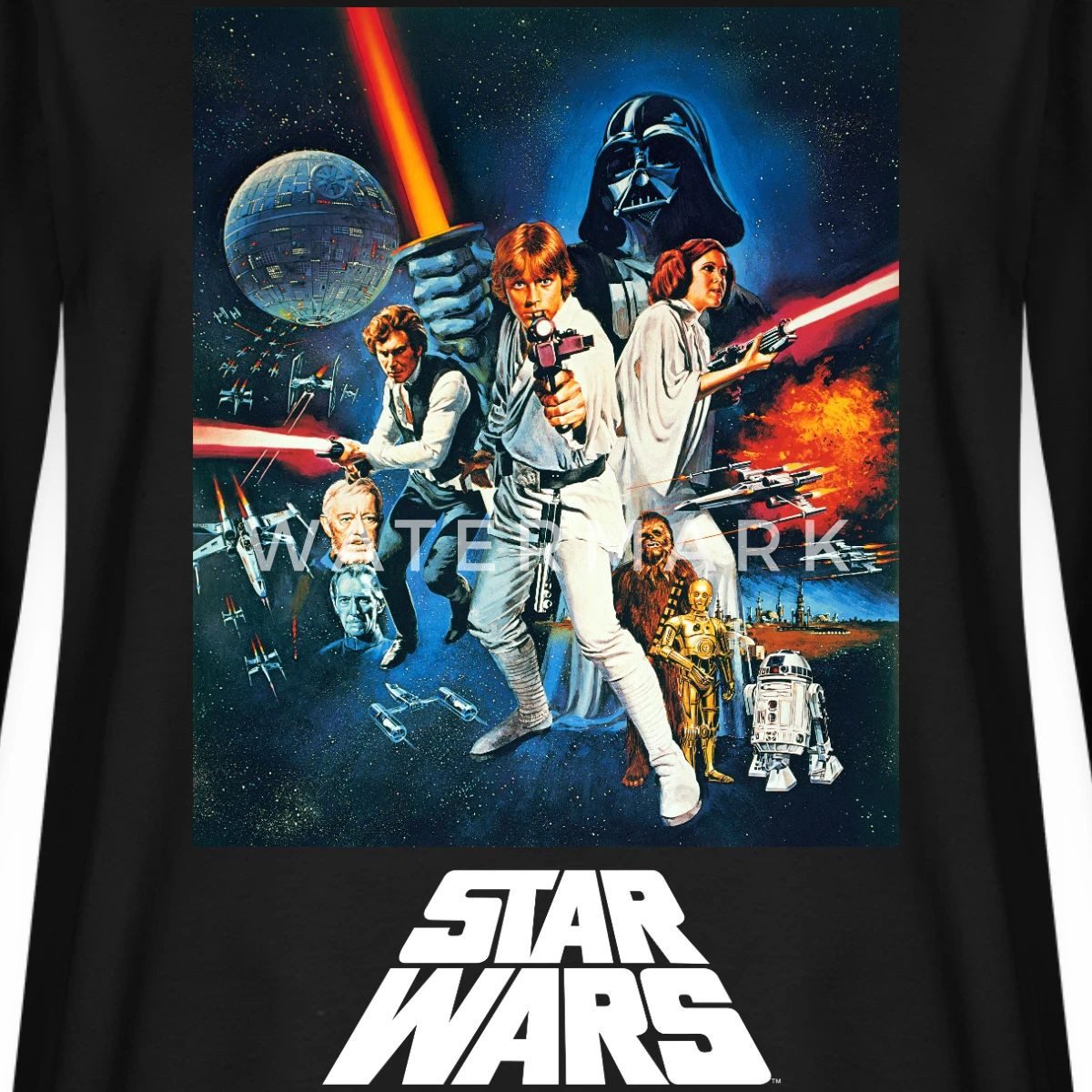 Spreadshirt T-Shirt Star Wars Retro Motiv Premium Langarmshirt Damen (1-tlg)