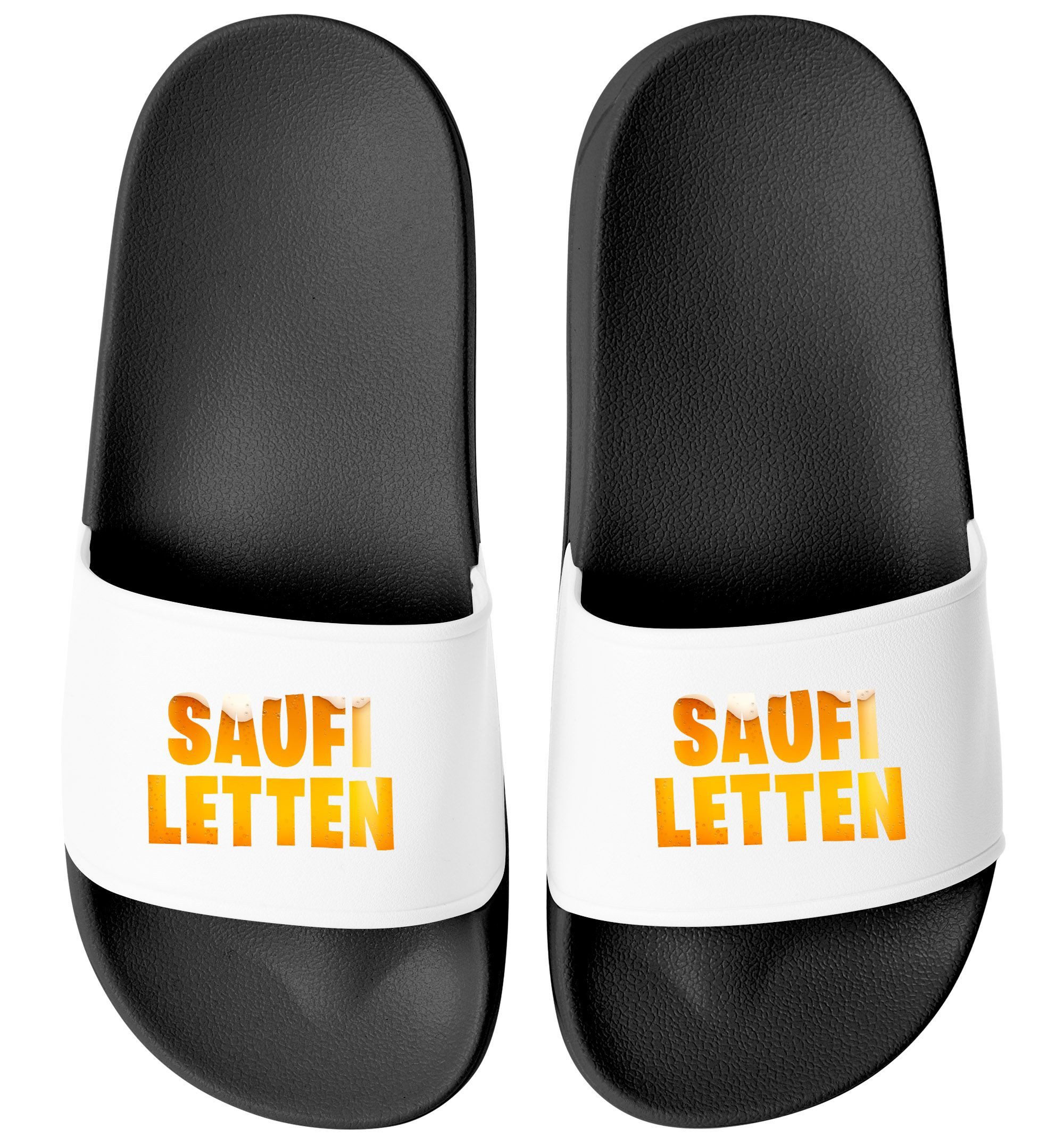 MoonWorks Badeschlappen Spruch Saufi Letten Badelatschen günstig online kaufen