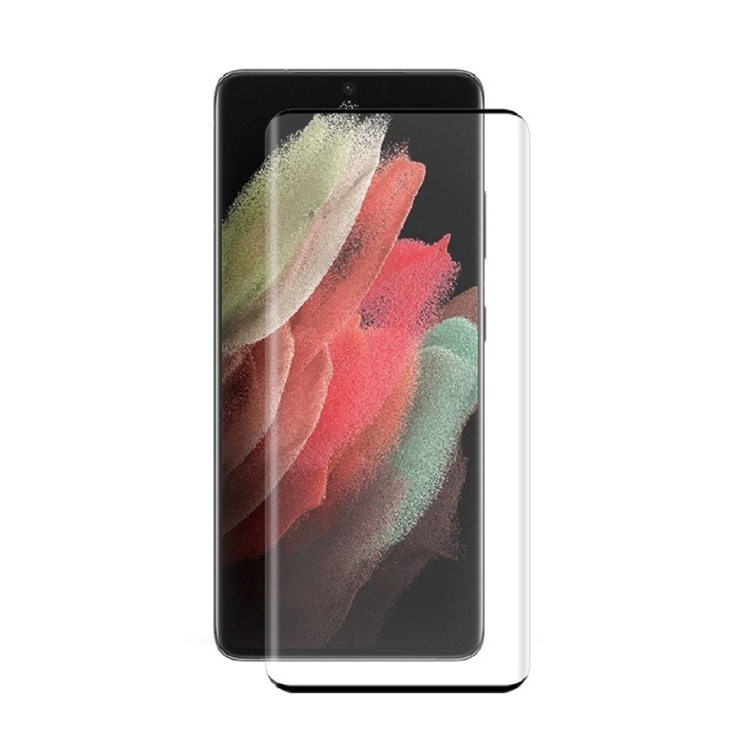 Schutzfolie 2x 9H Panzerglas für Samsung Galaxy S21 Ultra FULL CURVED Displayschut