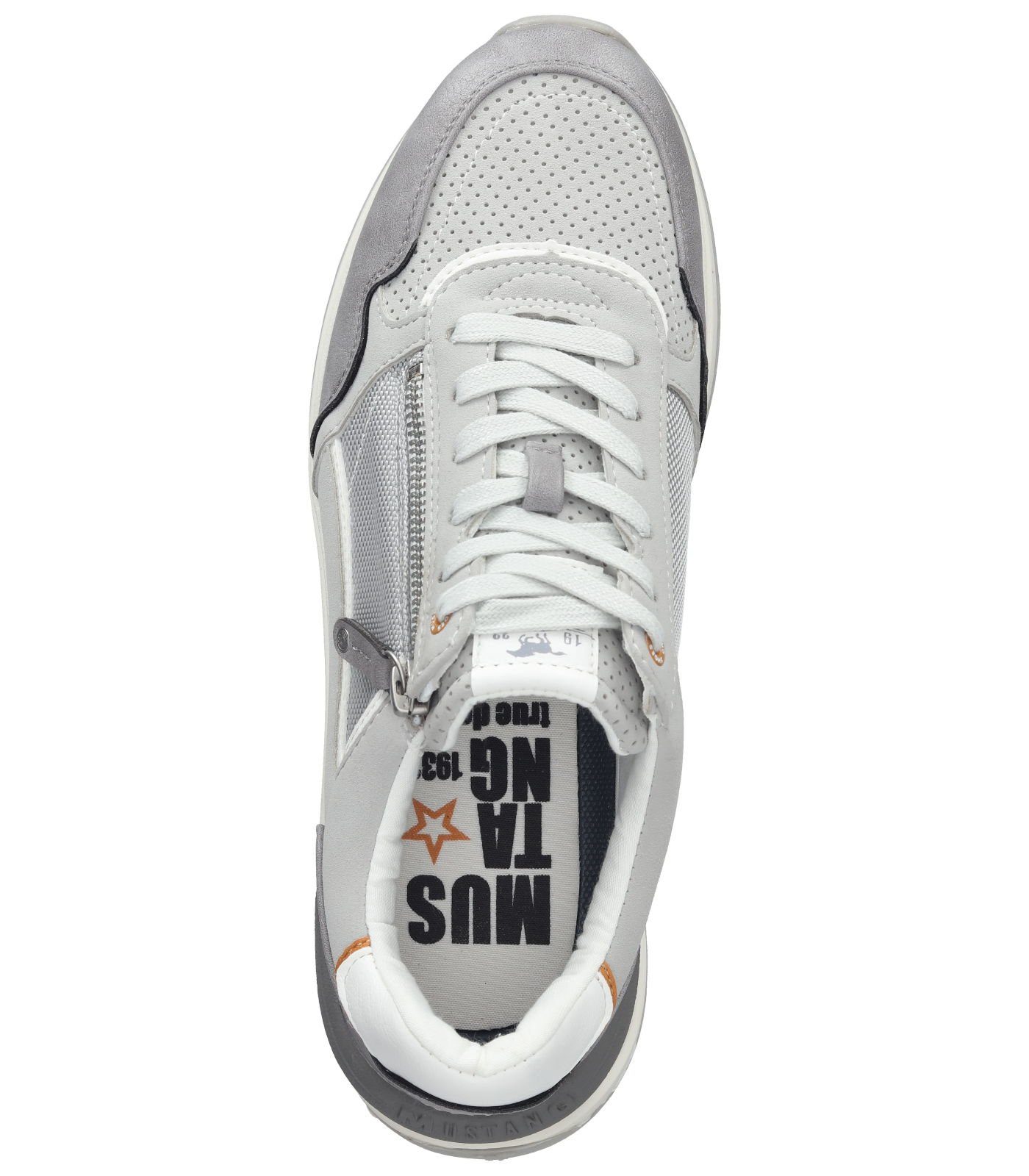 MUSTANG Sneaker Sneaker Grau Lederimitat