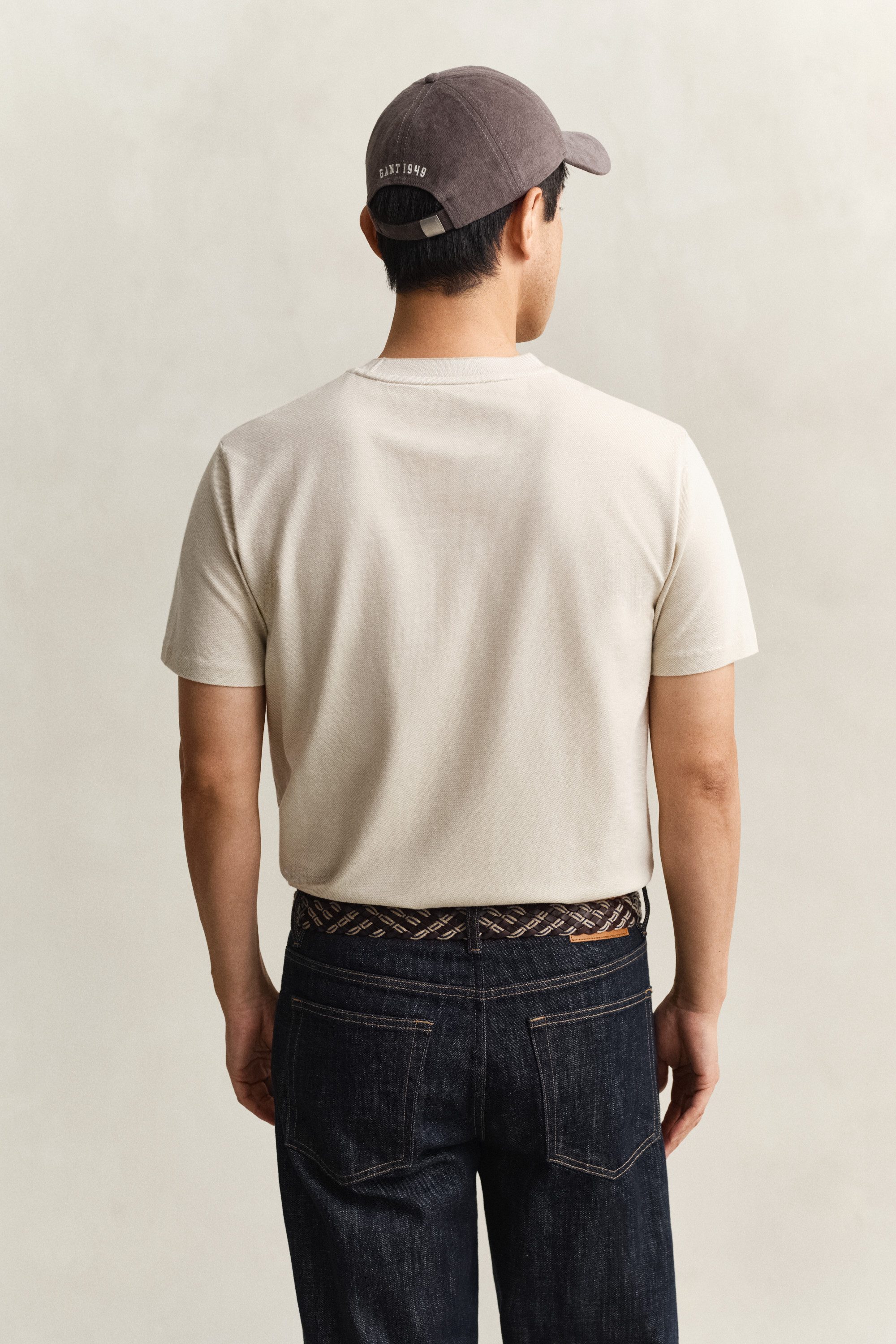 Gant T-Shirt TONE PIQUE Regular fit mit Rundhalsausschnitt