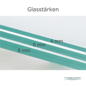 Glaserei Rohrig Regal Glasplatte, Glasregal - Satinato 4 mm - (94,96 EUR/qm) - Viele Maße!
