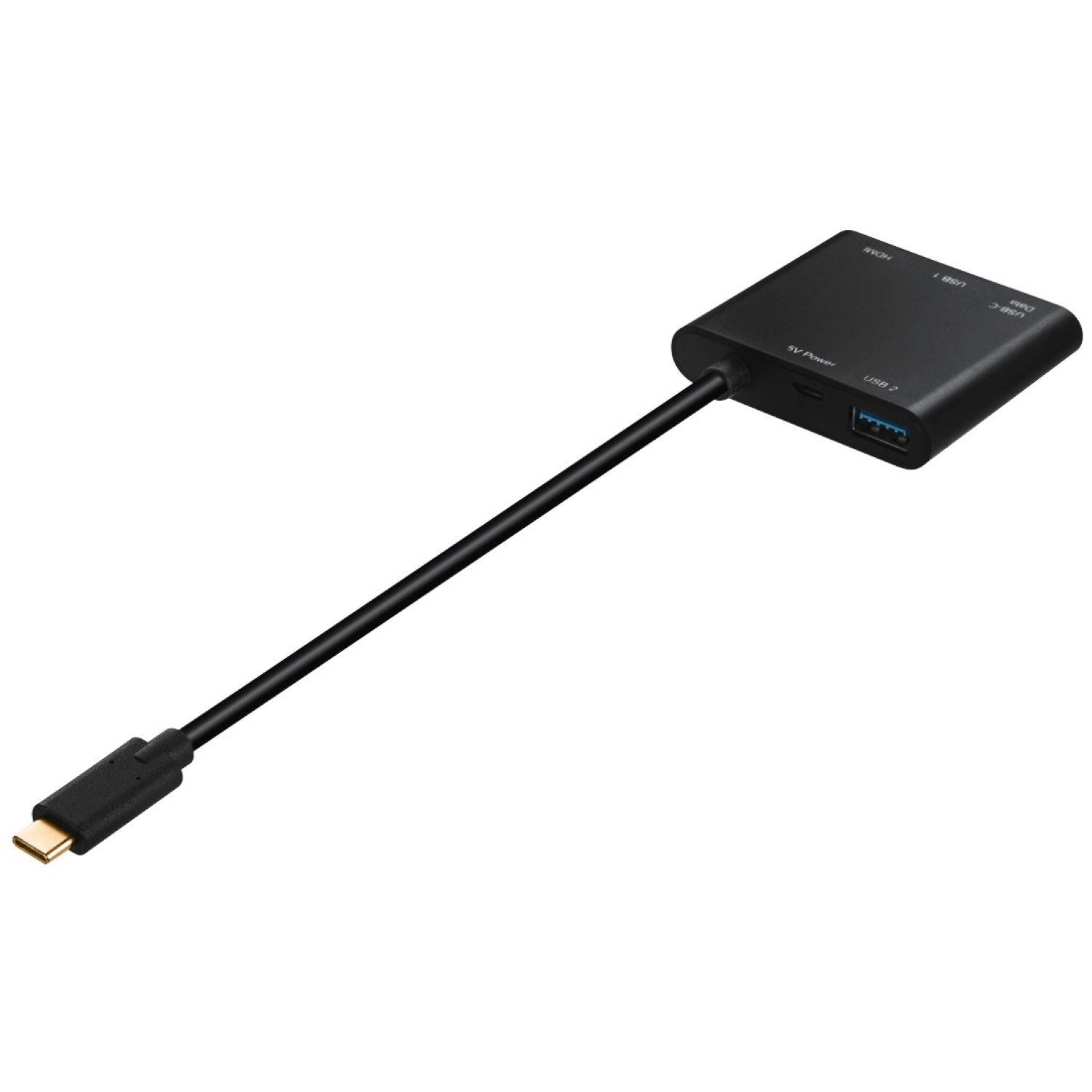 Hama 4in1 USB-C USB-Hub USB Adapter HDMI-Ausgang USB-Kabel, SuperSpeed USB Type-C 3.1 4K HDMI-Port USB-Verteiler Thunderbolt 3 – Bild 3 von 5