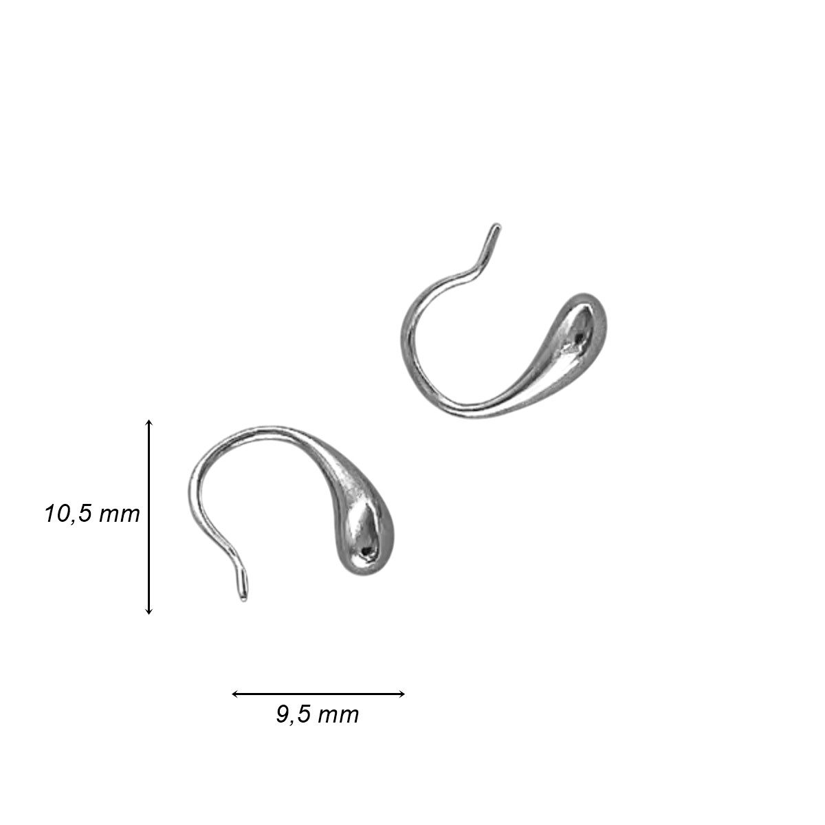 ELLAWIL Paar Ohrhaken kleine einfache tropfenförmige Ohrringe Wassertropfen Drop Ohrstecker (GESCHENKIDEE, Sterling Silber 925), inklusive Geschenkschachtel
