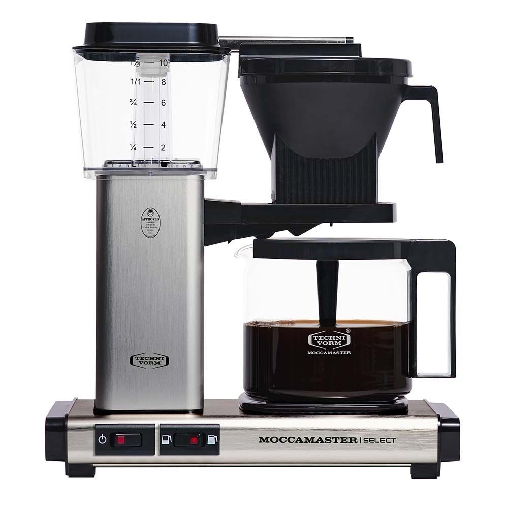 Filterkaffeemaschine brushed Moccamaster 1.25l silver KBG Select, Kaffeekanne