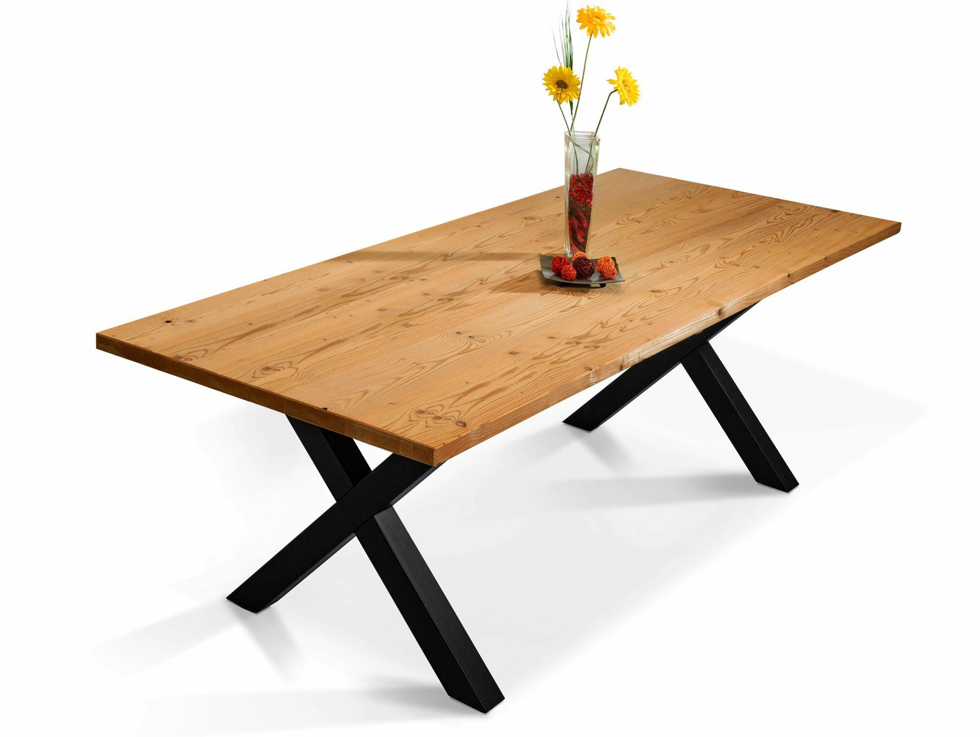 Moebel-Eins Esstisch, ALABAMA Massivholztisch mit X-Beinen, Altholzoptik,  THERMO-Fichte lackiert online kaufen | OTTO