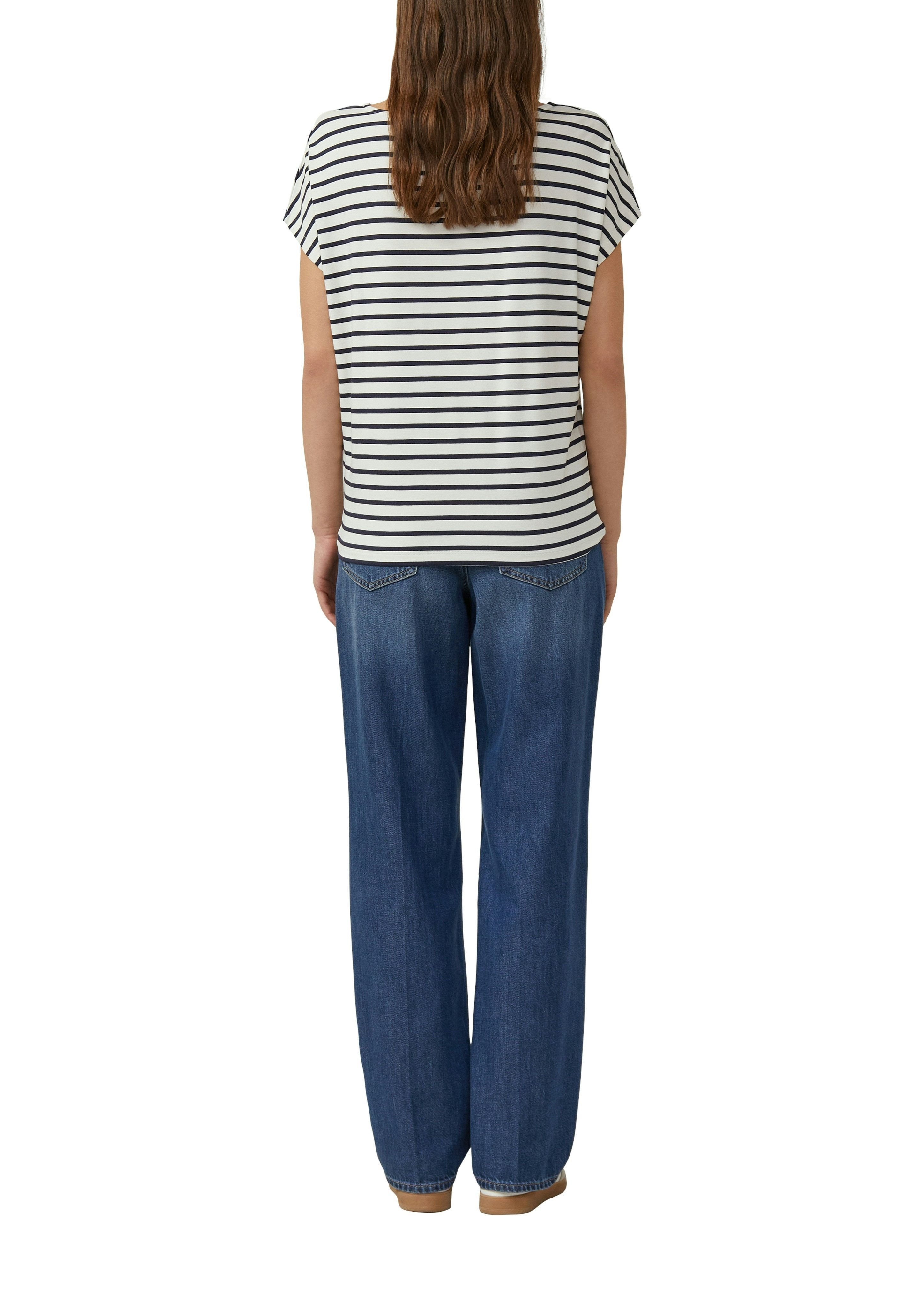 s.Oliver Kurzarmshirt Sommershirt mit grafischem Muster – Bild 2 von 4