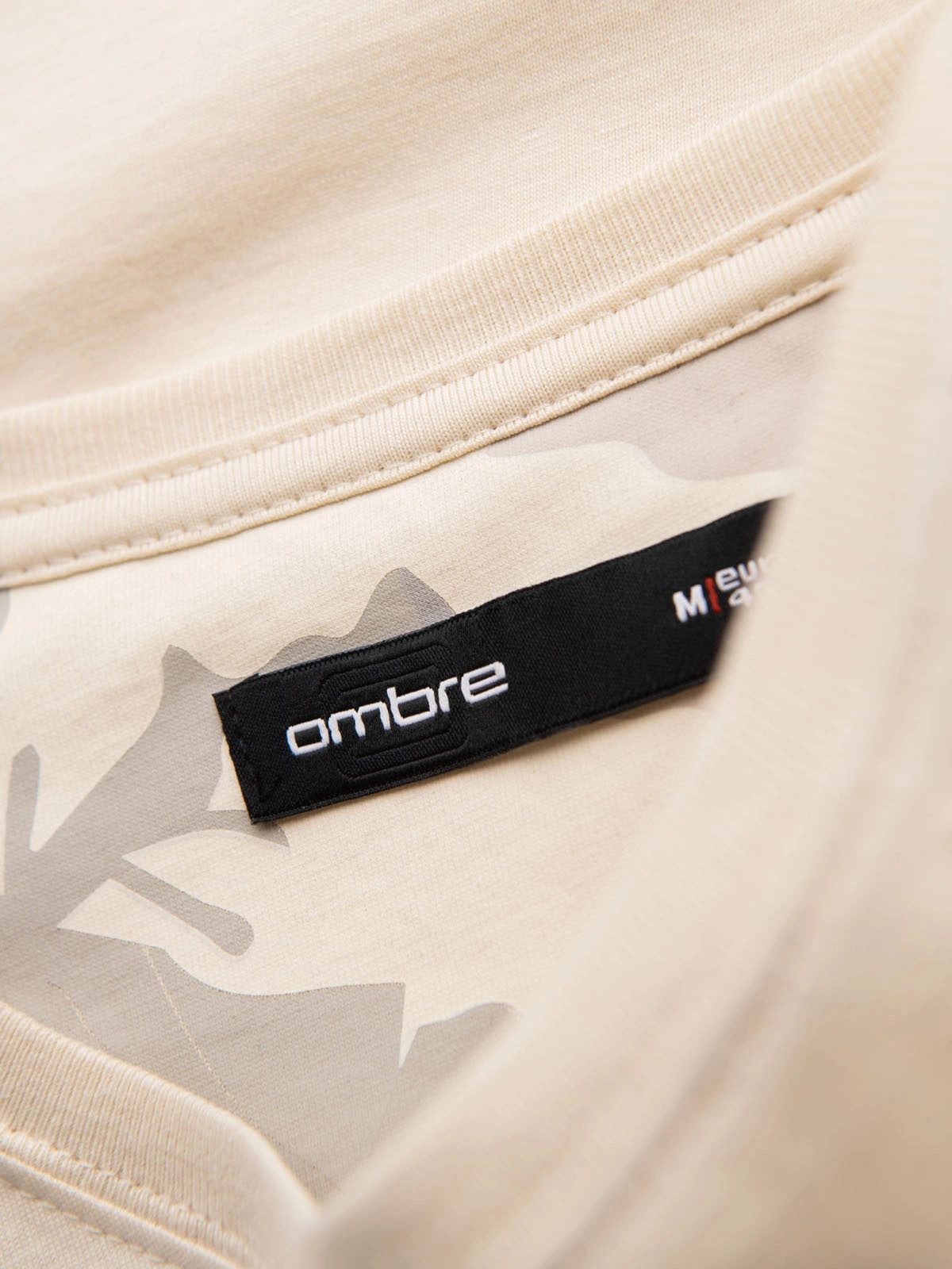 OMBRE Print-Shirt Herren-T-Shirt aus Baumwolle mit aufgedruckter Tasche