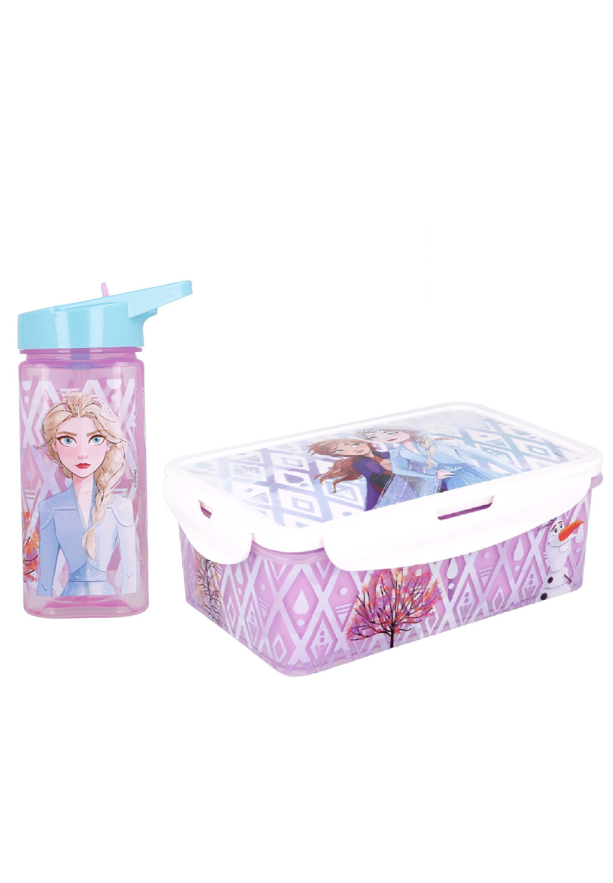 Disney Frozen Lunchbox »Eiskönigin Anna & Elsa Mädchen Lunch-Set mit  Brotdose Trinkflasche«, (SET, 2-tlg)