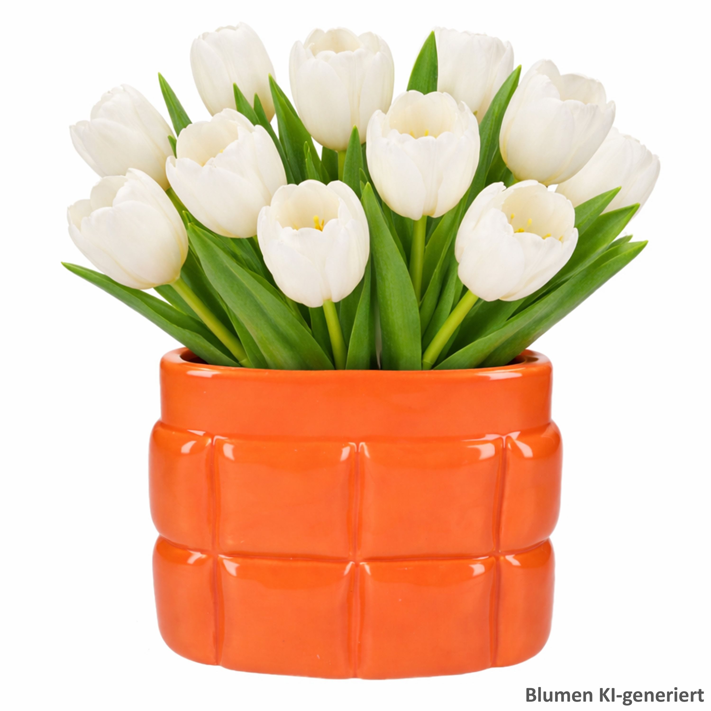 MamboCat Dekoobjekt MamboCat Padria Vase Orange Porzellan Retro Mid-Century Blumen Sträuße