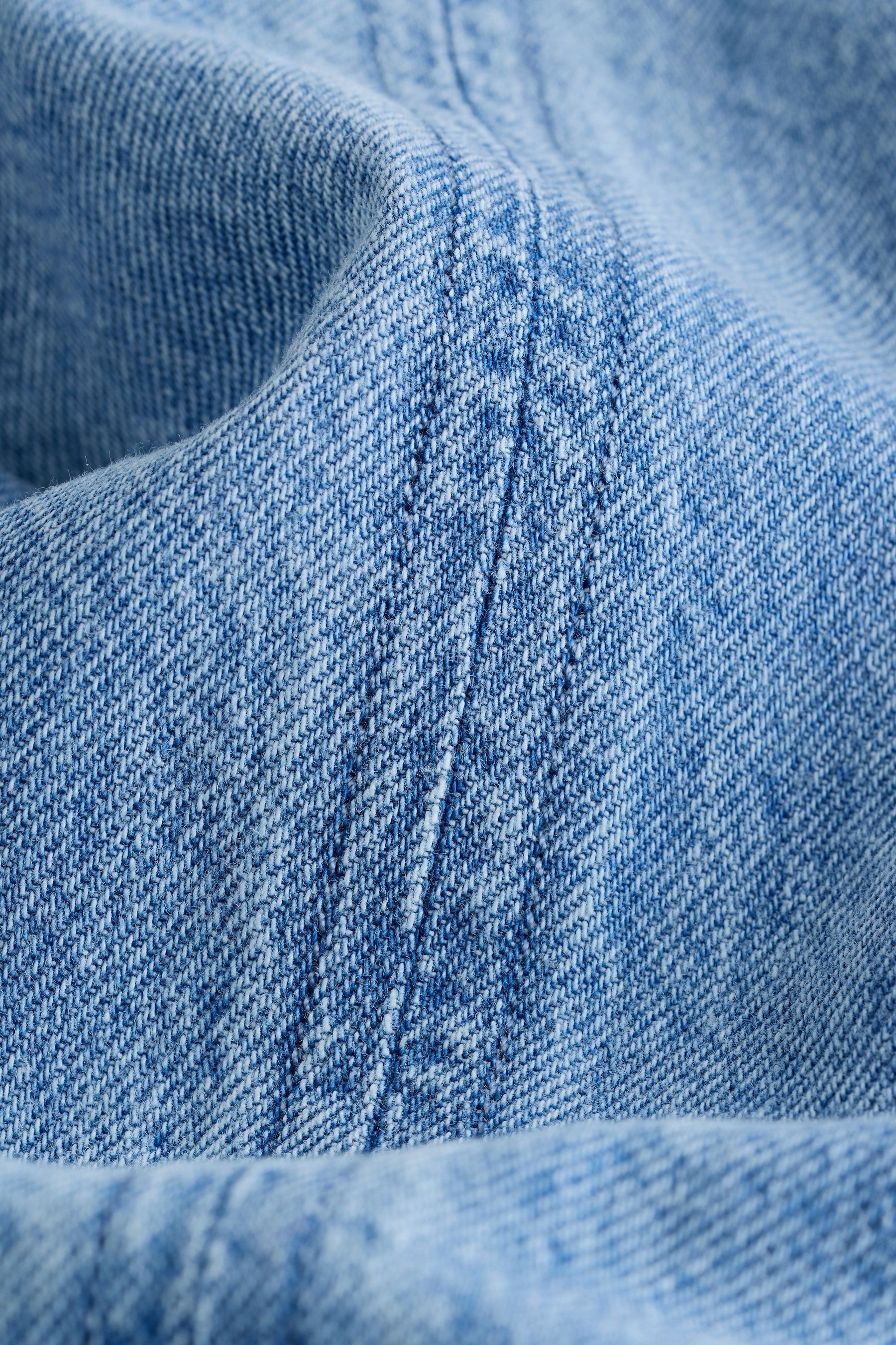 Next Jeanskleid Ärmelloses, nahtloses Denim-Maxikleid (1-tlg)