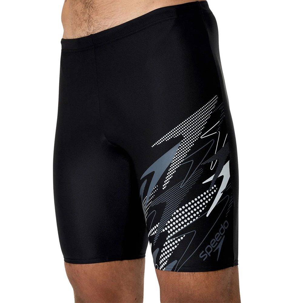 Badehose Speedo Herren Medley Logo Jammer Schwimmshort 8-11355004 schwarz