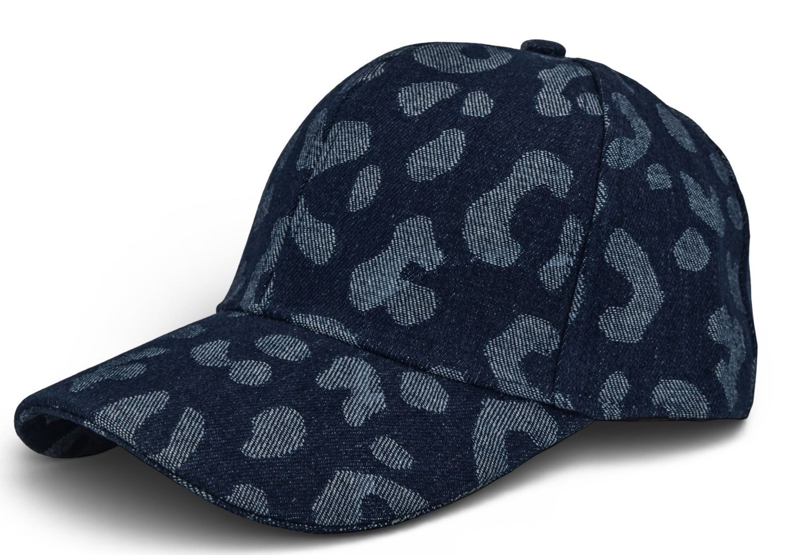 styleBREAKER Baseball Cap Baseball Cap Jeans Leo Muster (1-St)