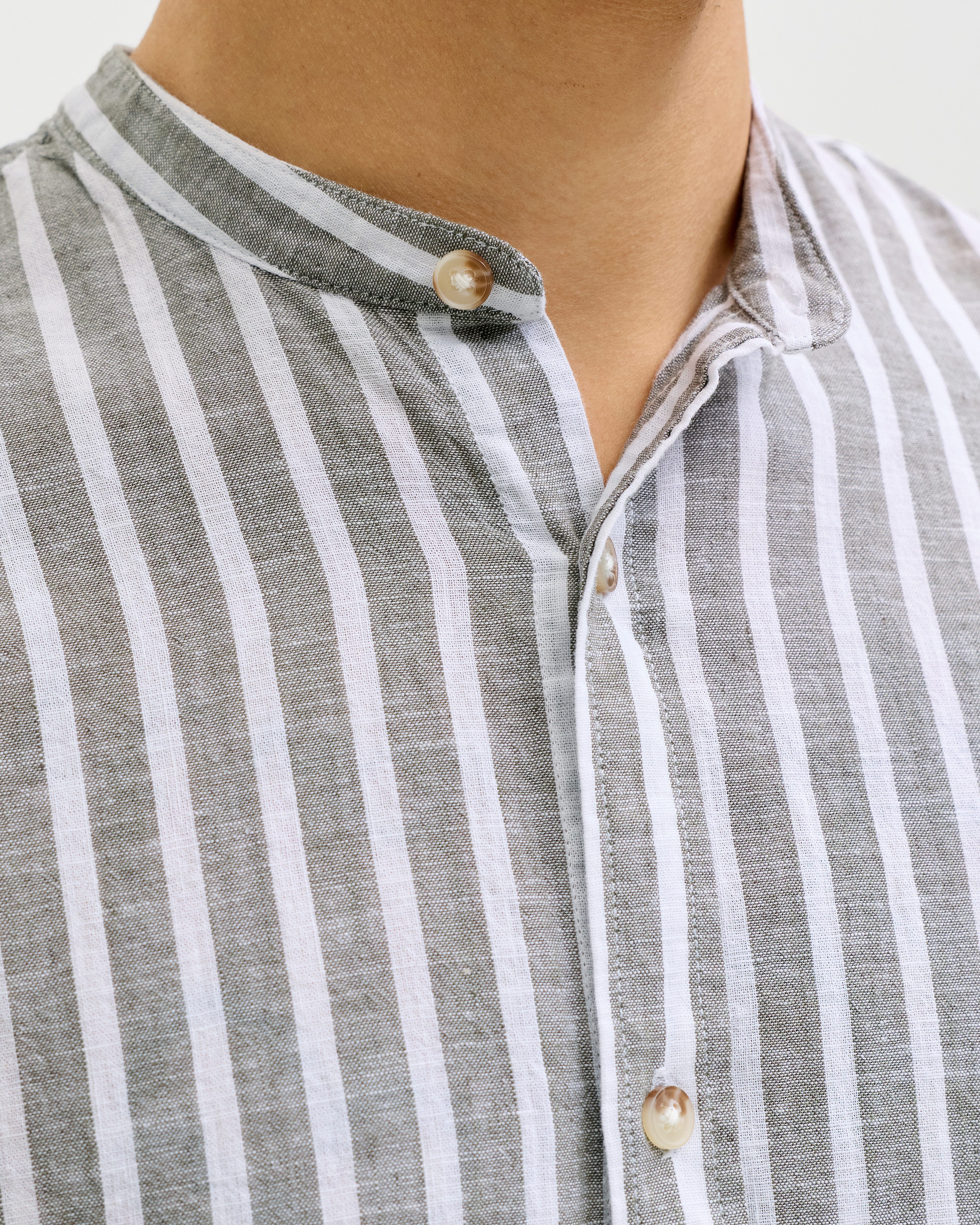 Jack & Jones Langarmhemd JJESUMMER LINEN BLEND BAND SHIRT L/S SN Baumwollmischung, regular fit – Bild 3 von 5