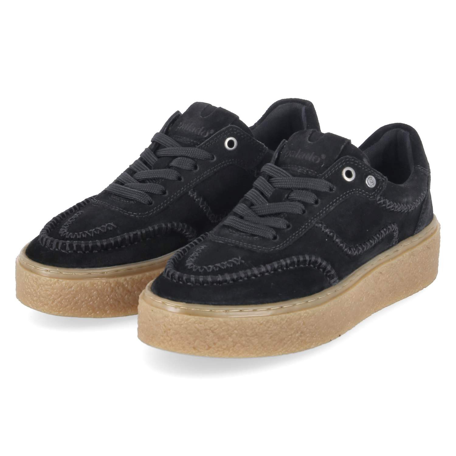 Palado Palado 6NU0400101 2100 Damen Rauleder schwarz Schnürschuh
