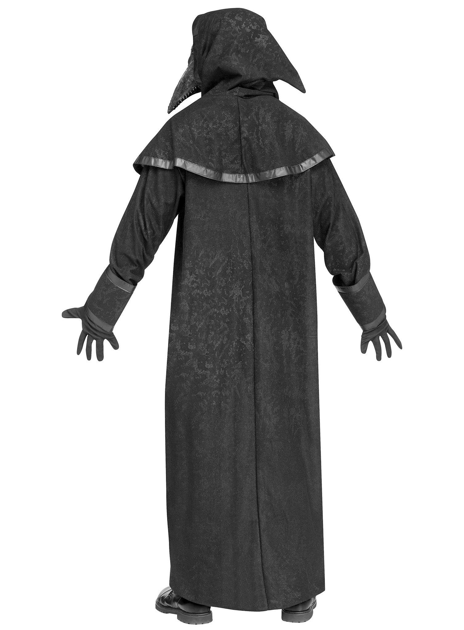 Fun World Kostüm Gothic Pestdoktor Karneval Faschingskostüm Herren, Der klassische Seuchenvogel in extra düster!