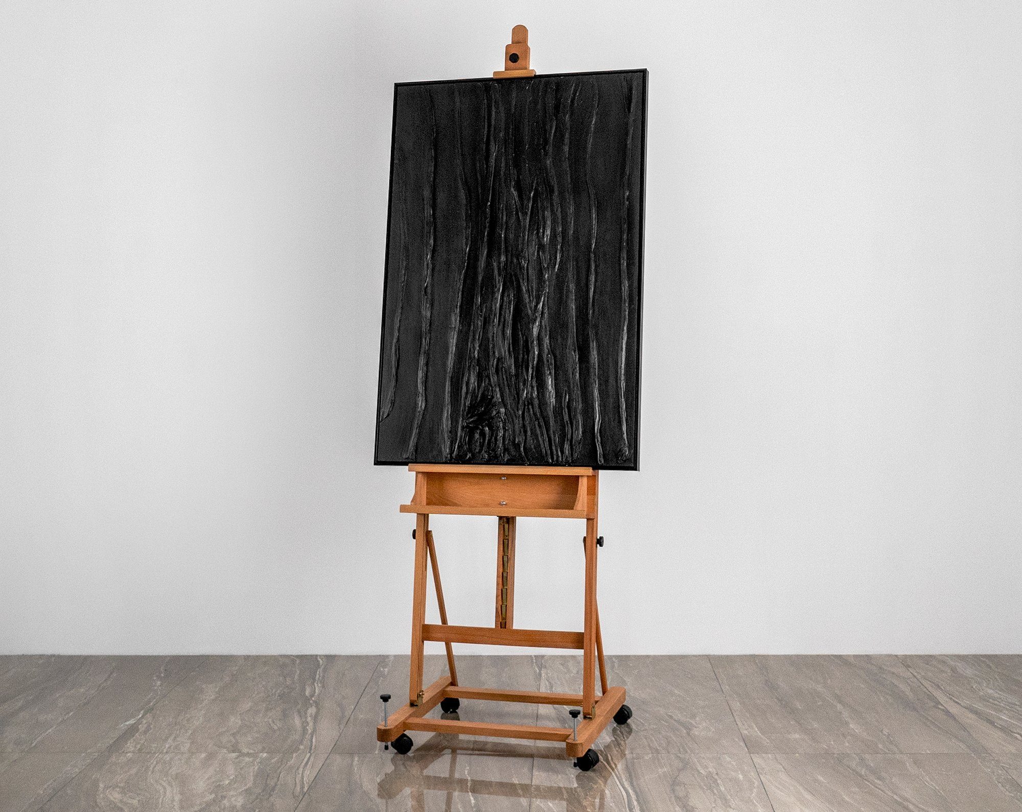 YS-Art Gemälde Samt, Abstraktion, Schwarzes Leinwandbild,Ton günstig online kaufen