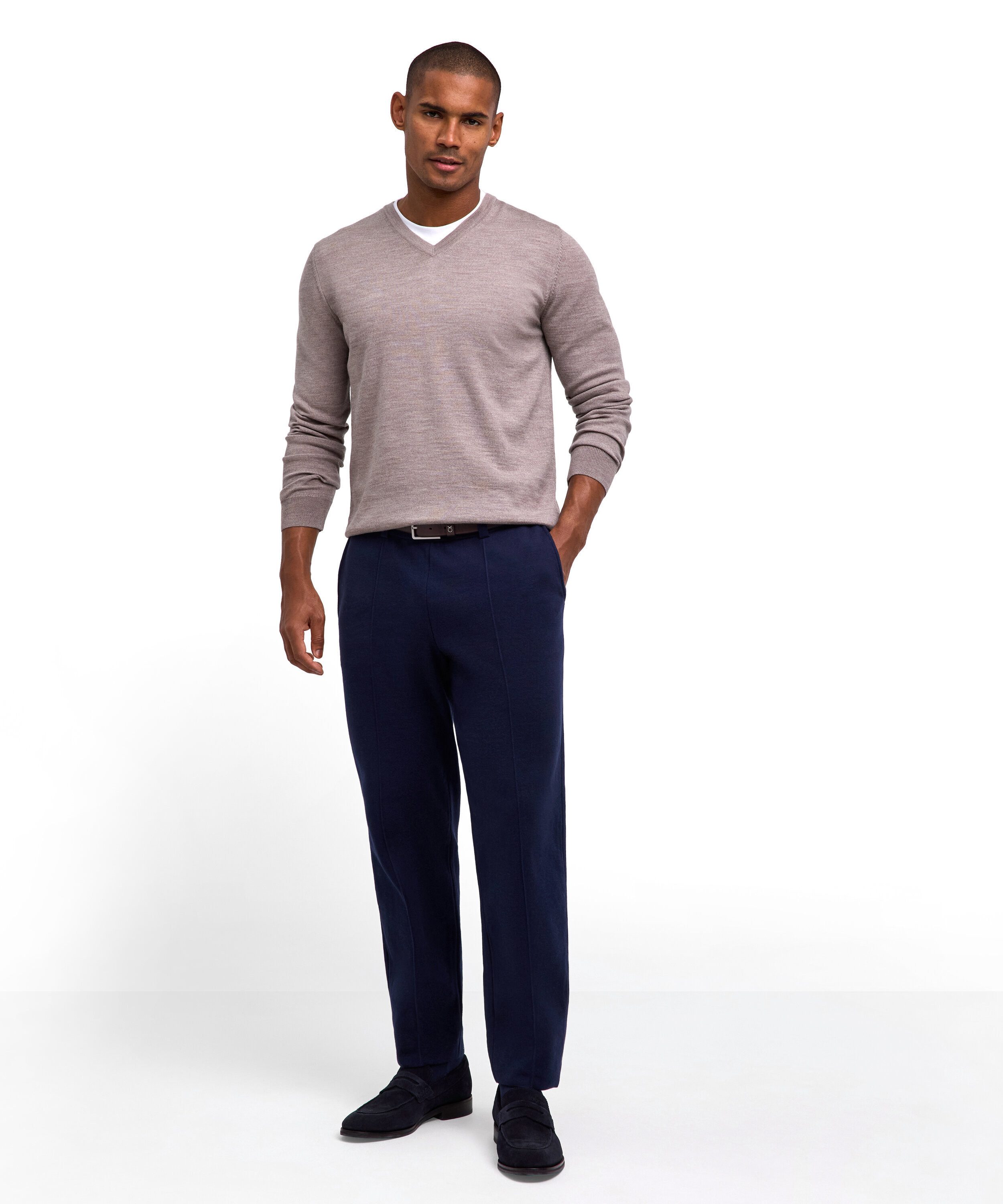 FALKE Strickpullover Pure Merino Wool (1-tlg) aus reiner, extrafeiner Merinowolle