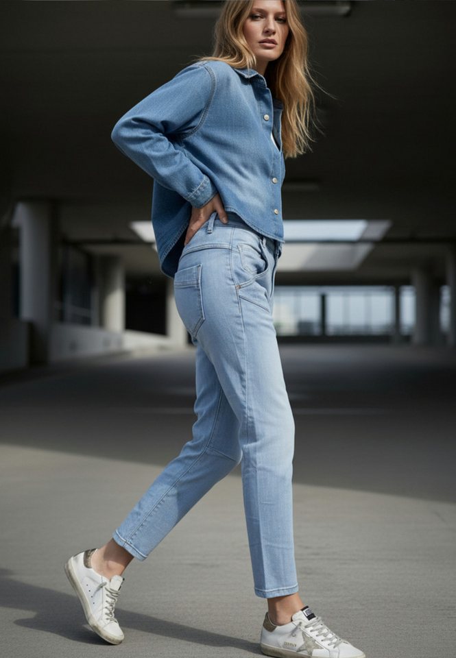 Andijamo-Fashion Stretch-Hose THE COOL ONE Klassischer Five-Pocket-Stil