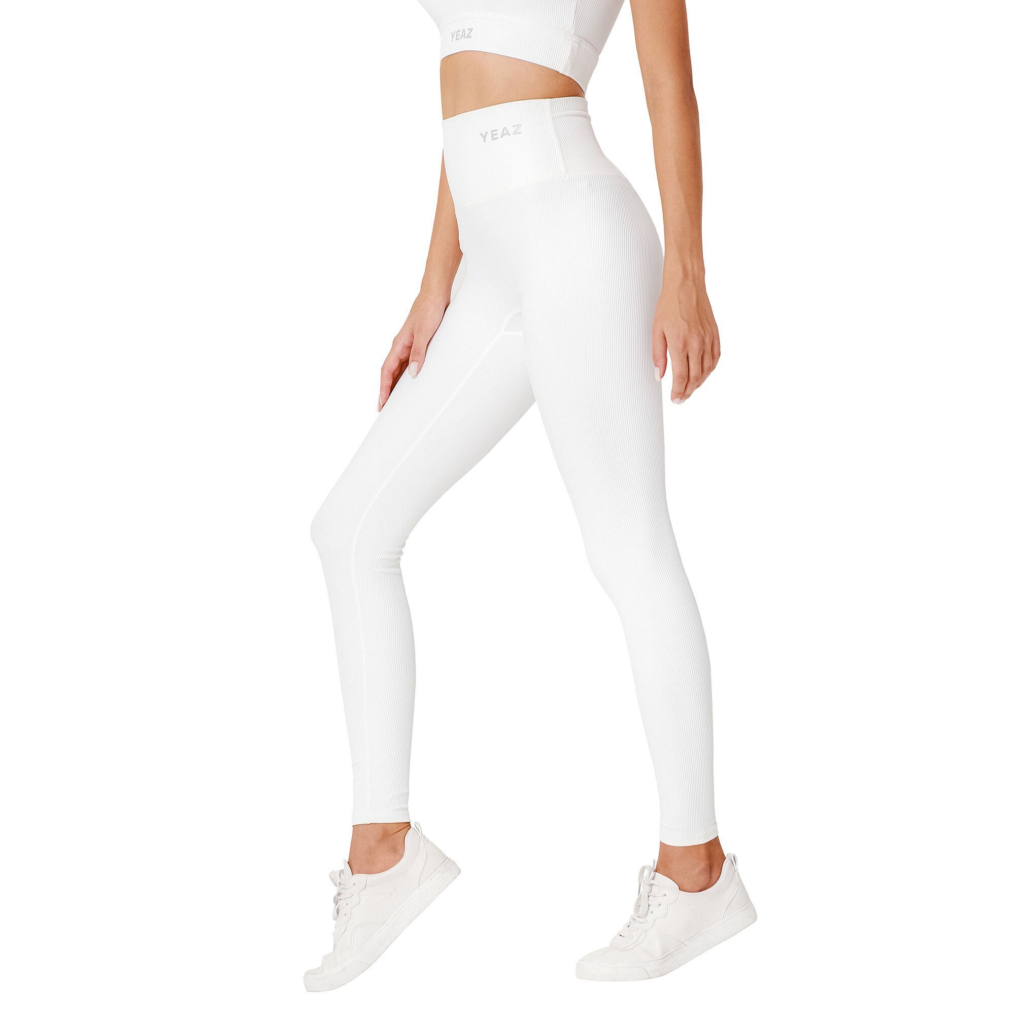 Leggings Yogaleggings leggings YEAZ LEVEL (2-tlg) CLUB weiß