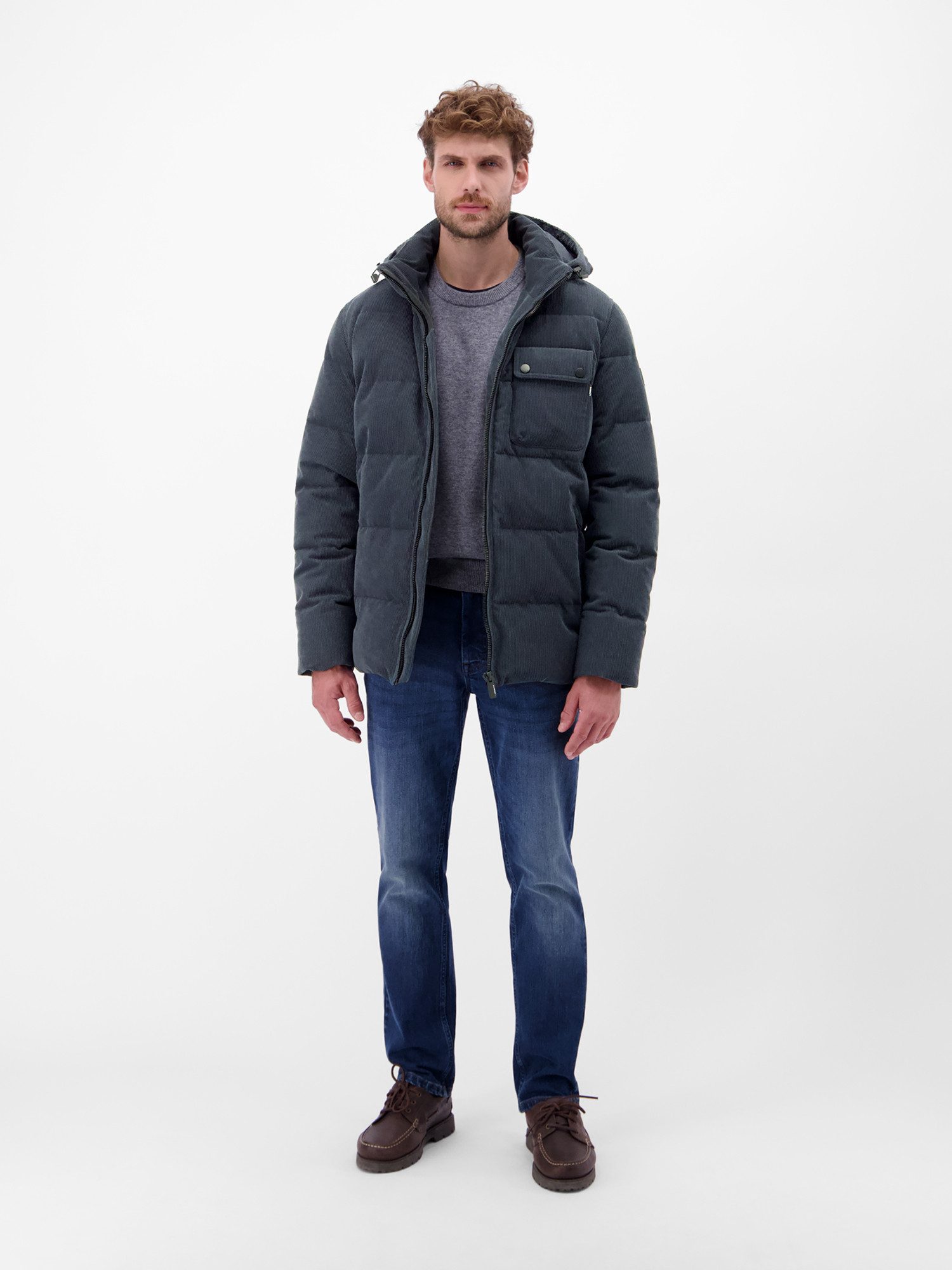 LERROS Winterjacke Herren Steppjacke in funktionaler Cord-Optik