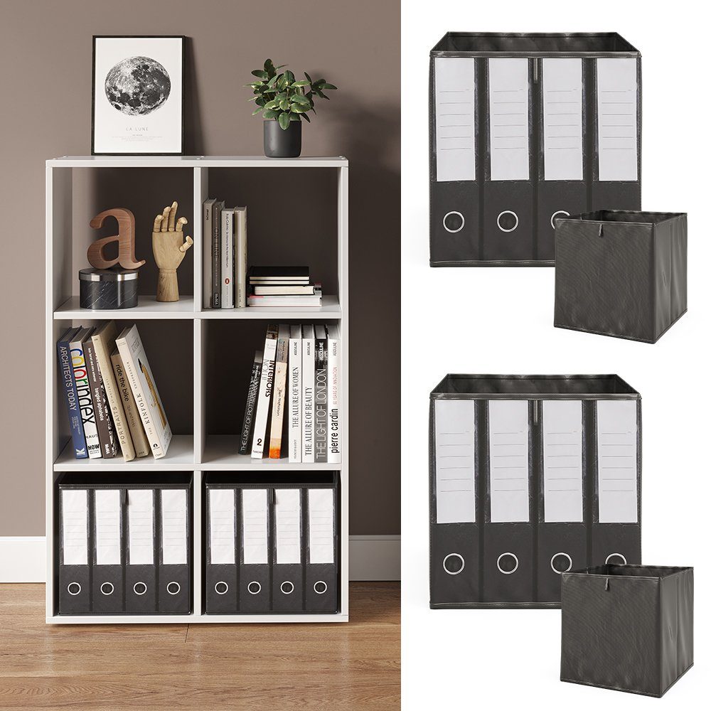 Vicco Faltbox, Schwarz, 30 x 30 cm 2er Set (2 St)