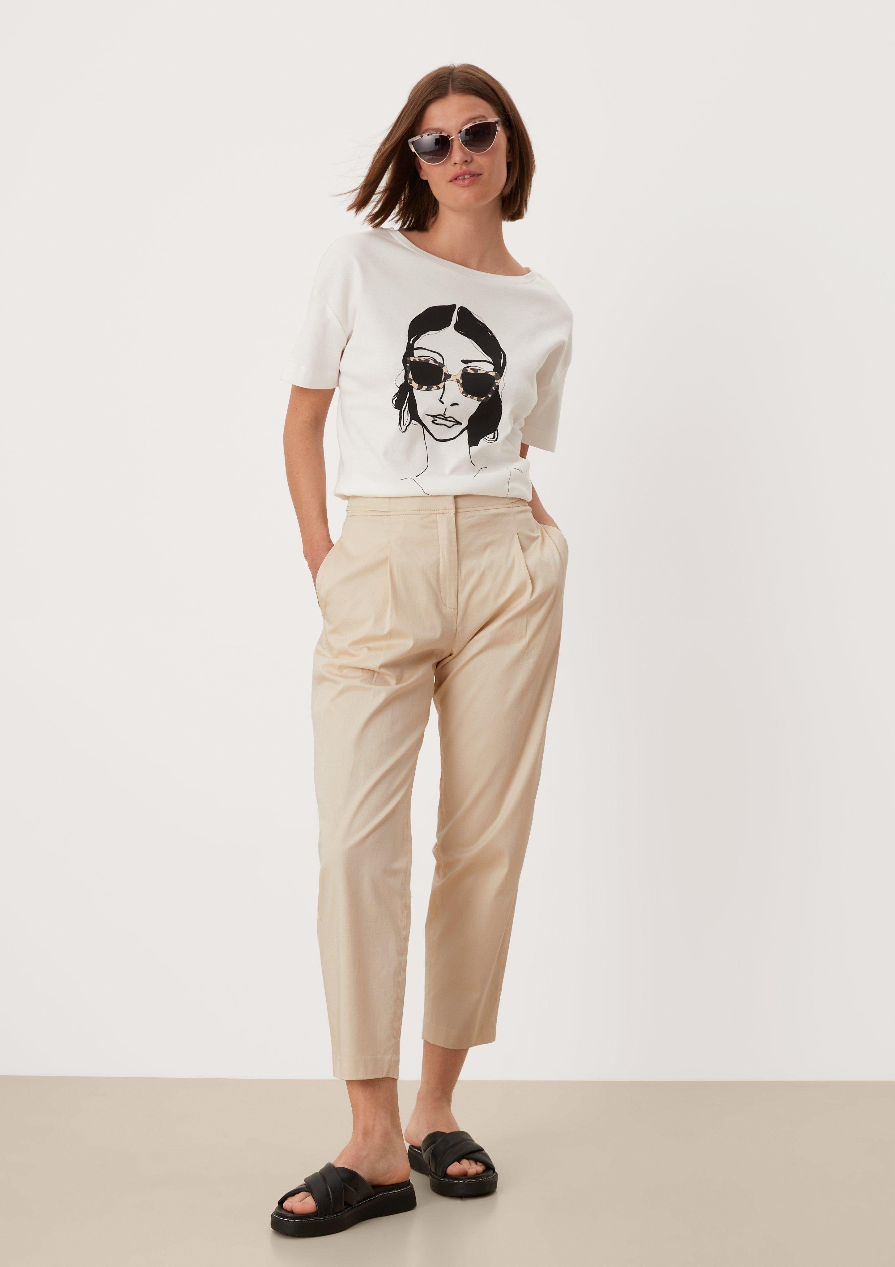 s.Oliver BLACK LABEL 7/8-Hose Regular: Bundfalten-Hose Riegel günstig online kaufen