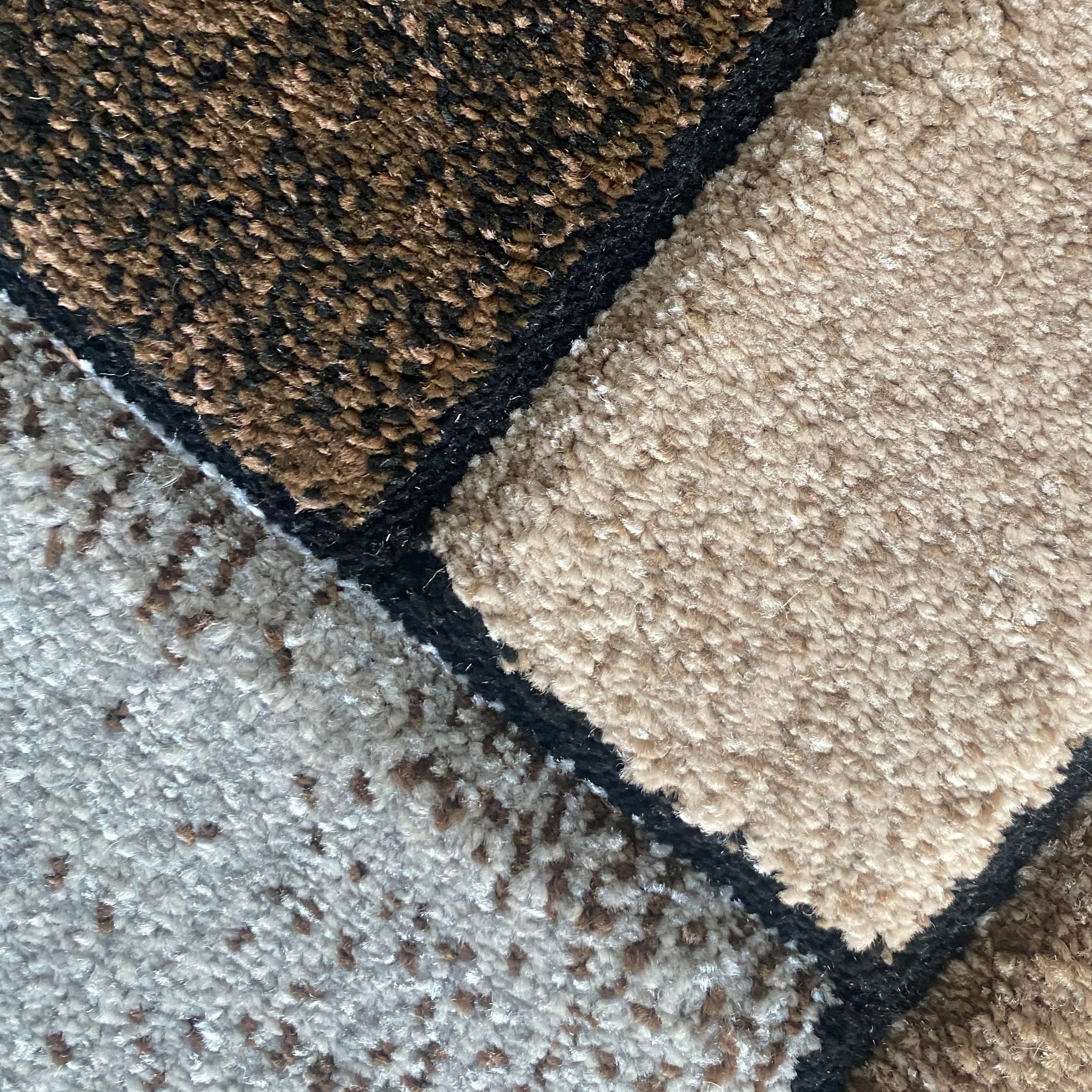 Carpetia Teppich Modern abstrakter Designerteppich mit Rechtecken in beige, günstig online kaufen