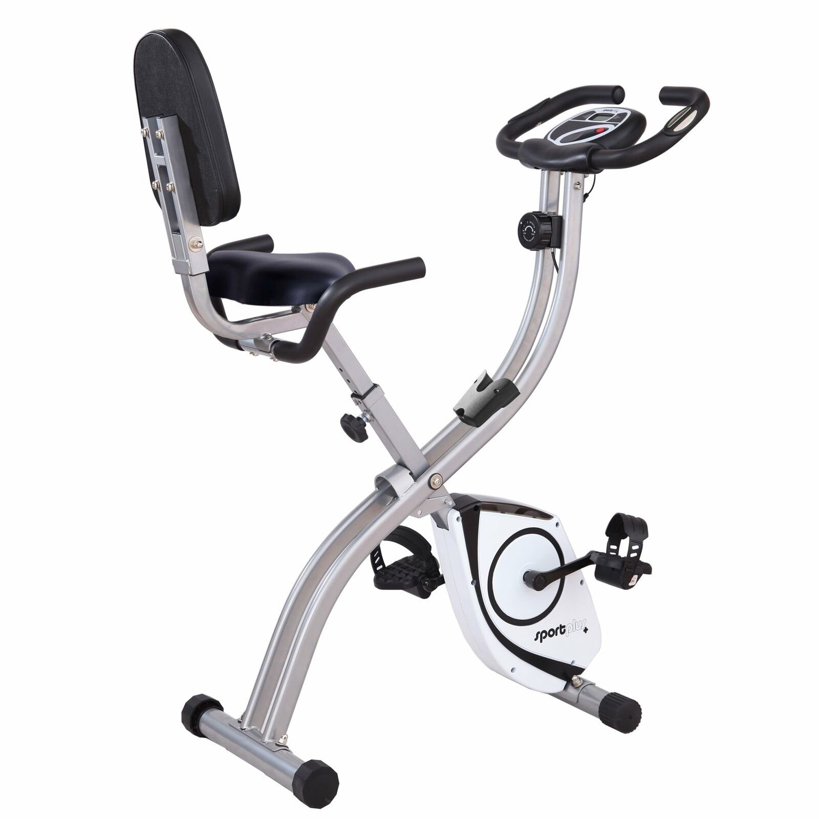 SportPlus Heimtrainer SP-HT-1003, Heimtrainer, klappbar für zuhause, Rückenlehne, SP-HT-1003