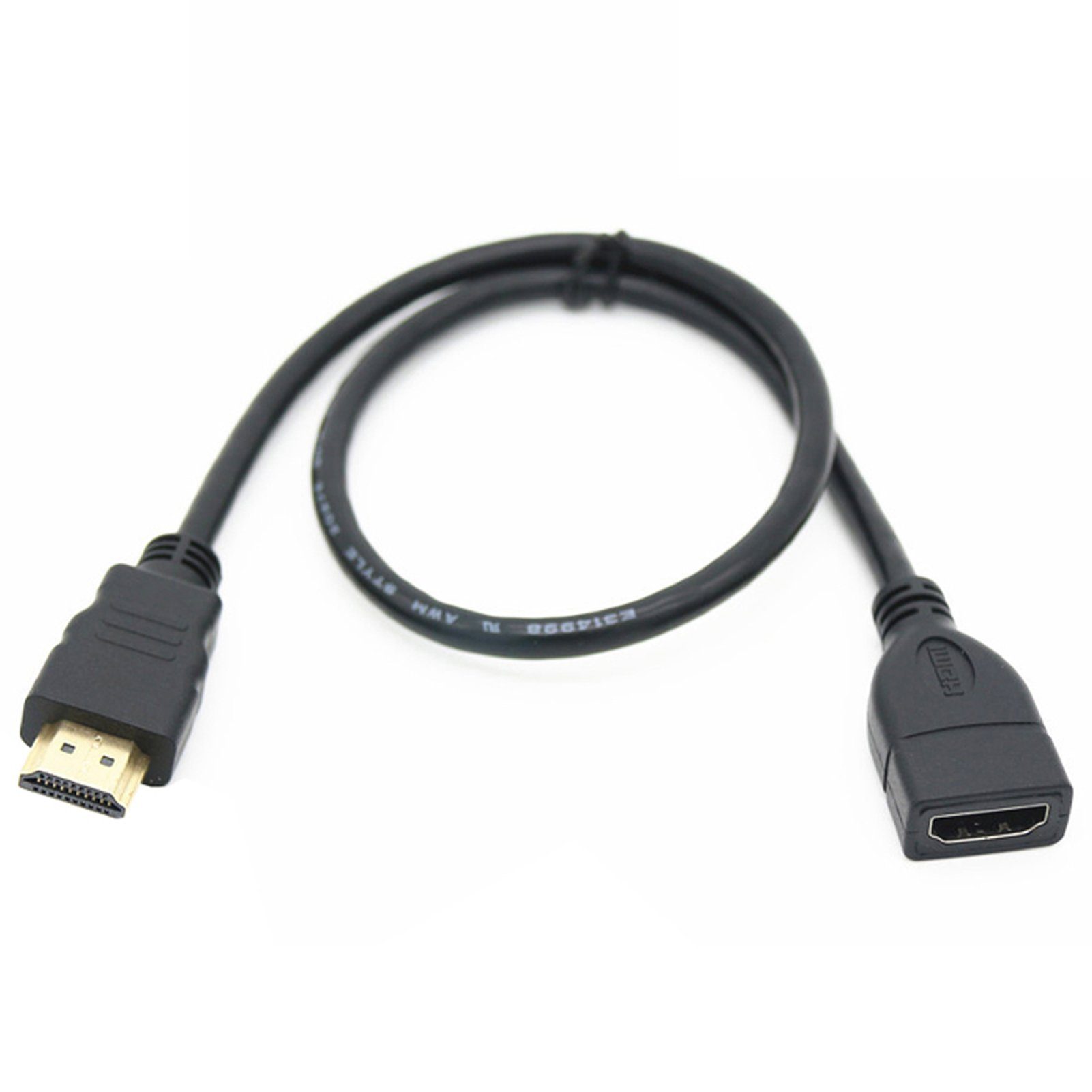 Bolwins B40 30cm HDMI Verlängerungskabel Adapter HDMI Stecker auf Buchse 1080p Computer-Kabel, HDMI, HDMI (30 cm), HDMI Verlängerung