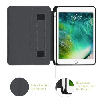 KMP Creative Lifesytle Product Tablet-Hülle Leder Bookcase für iPad Mini 5 Black 20,1 cm (7,9 Zoll), Sleep- und Wake-up-Funktion beim Öffnen und Schließen