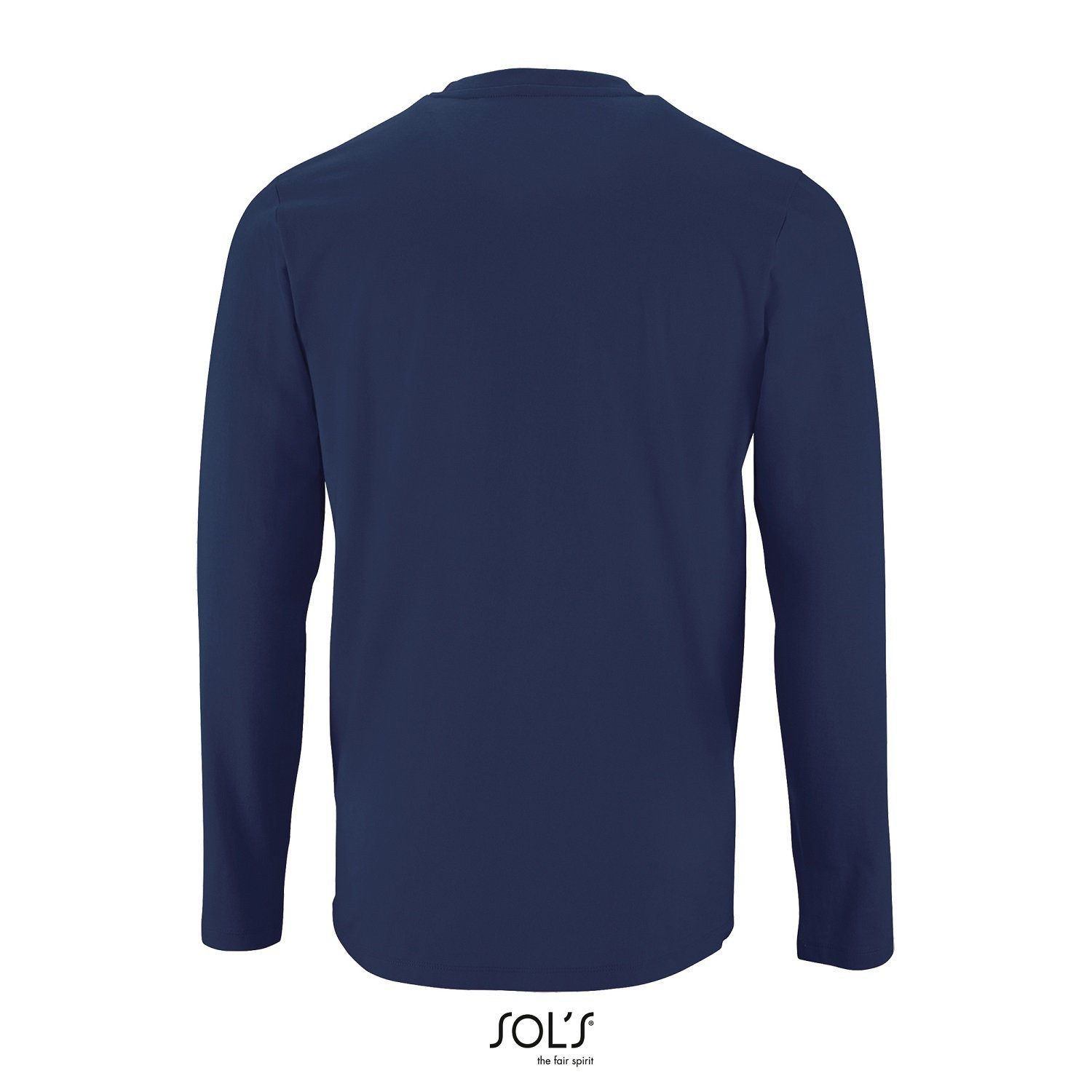 SOLS Langarmshirt 1er/2er Pack (1-tlg) bis Herren für 190 Baumwolle Gr. 100% 4XL Langarm-Shirt - g/m² Männer Navy XS