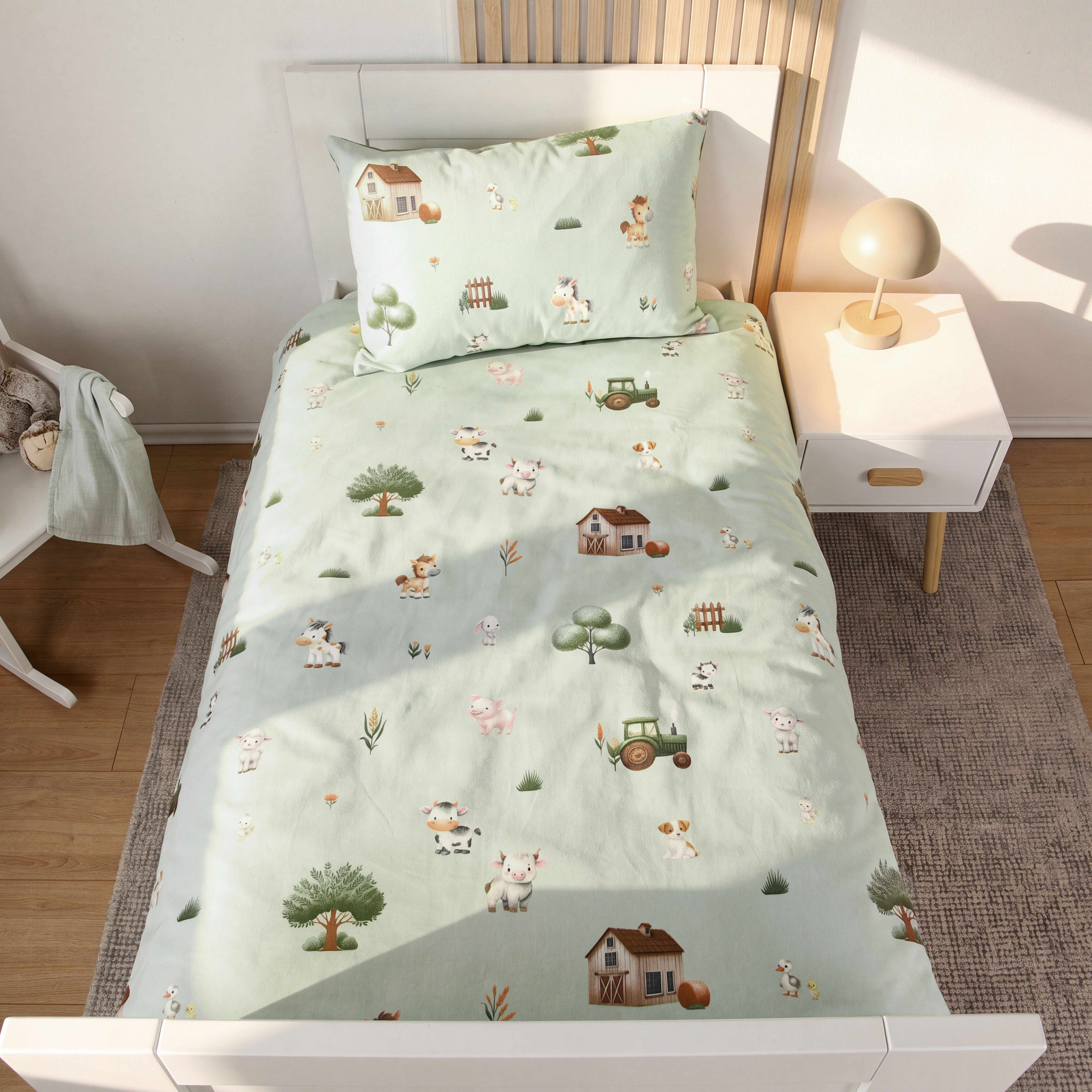 Baby Best Babybettwäsche Bauernhof, Flanell, 2 teilig, Wendebettwäsche – Bild 3 von 5