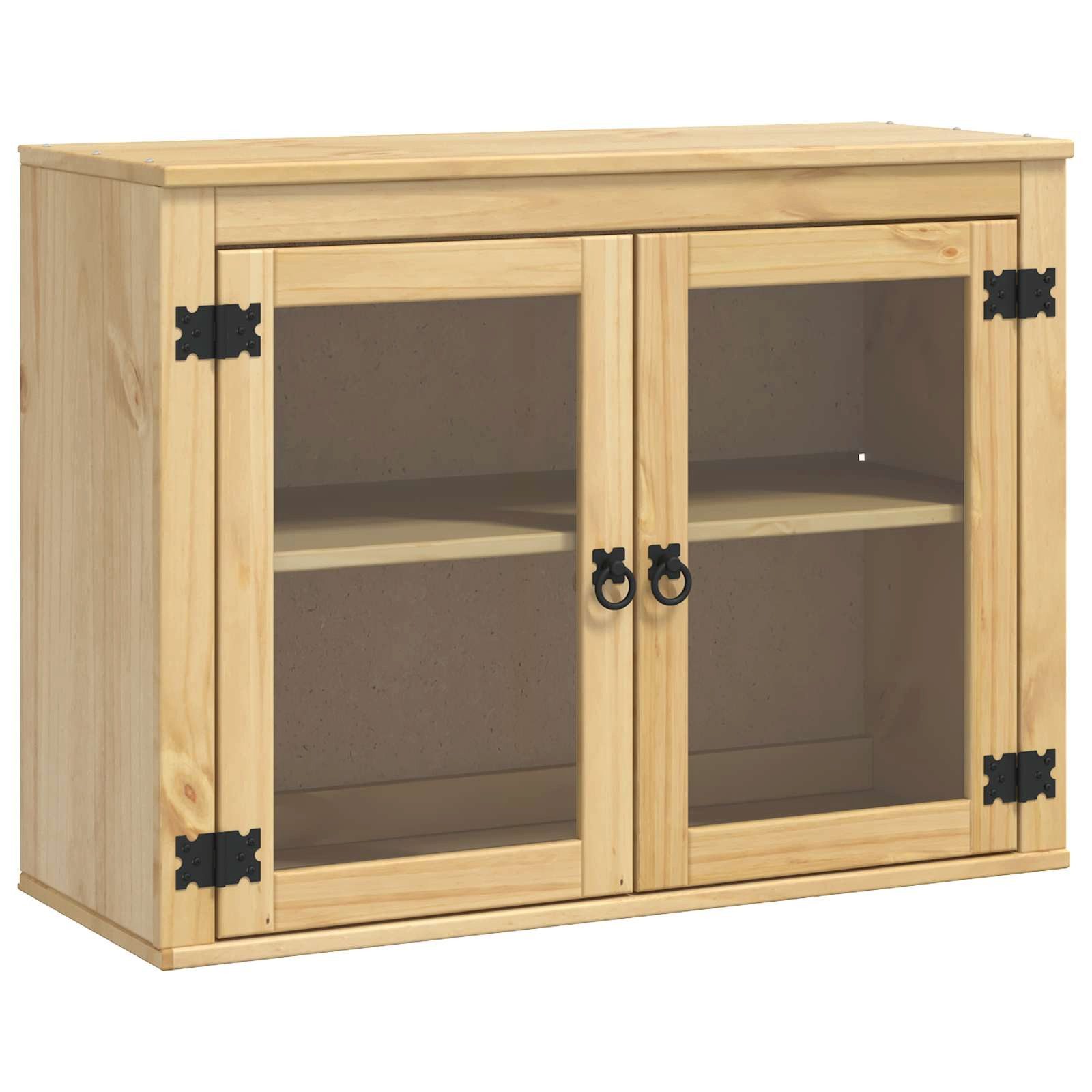 vidaXL Hängeschrank 80 x 32 x 60 cm Schrank mit Regal Honig 60x32x40 cm Massives Kiefernh