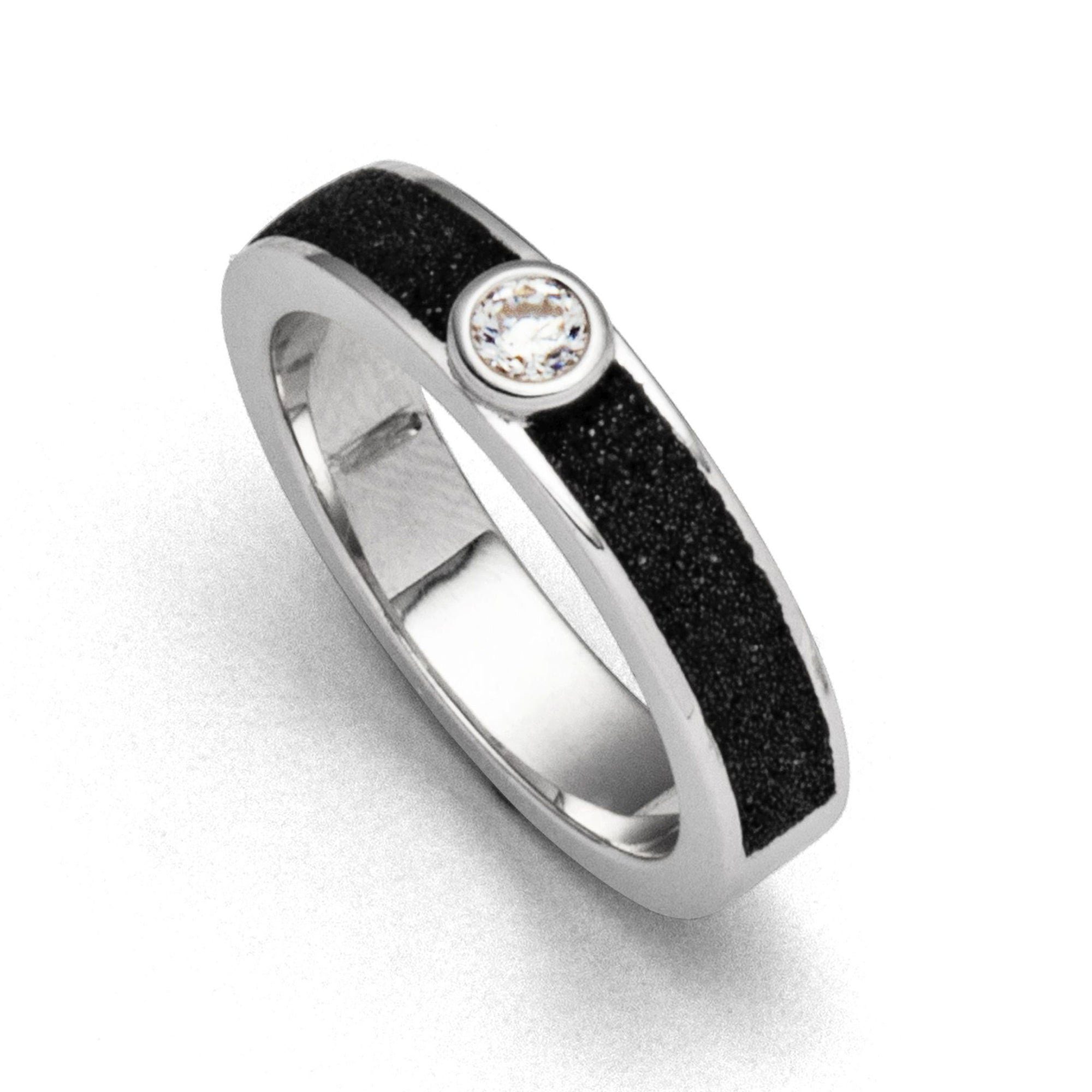 DUR Fingerring DUR Schmuck: Ring "Venus" mit Lavasand und Zirkonia R5618